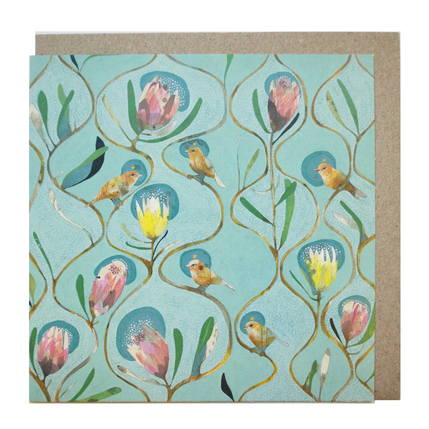 til the sun and the moon and the stars, weebil and protea - card