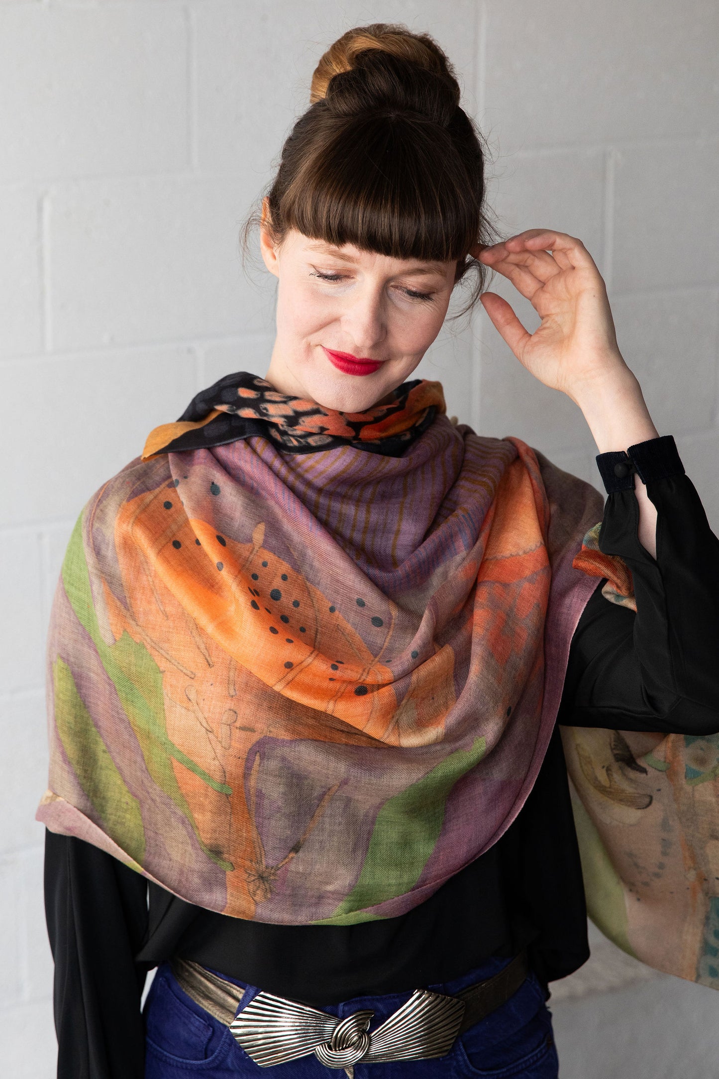 The Fluttering of Birds 🐦⬛ Cashmere Wool Scarf