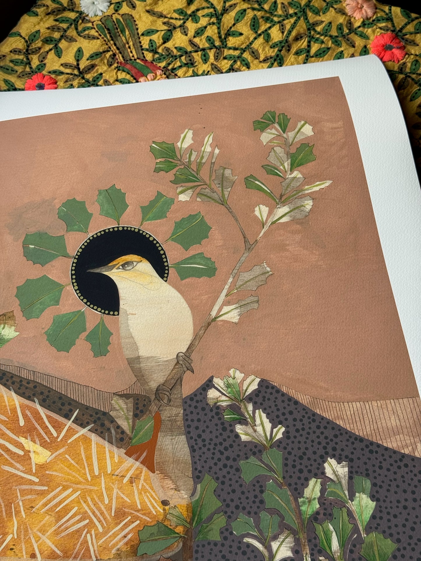 I Only Kiss Your Shadow, Singing Honeyeater and Banksia - Edition Print