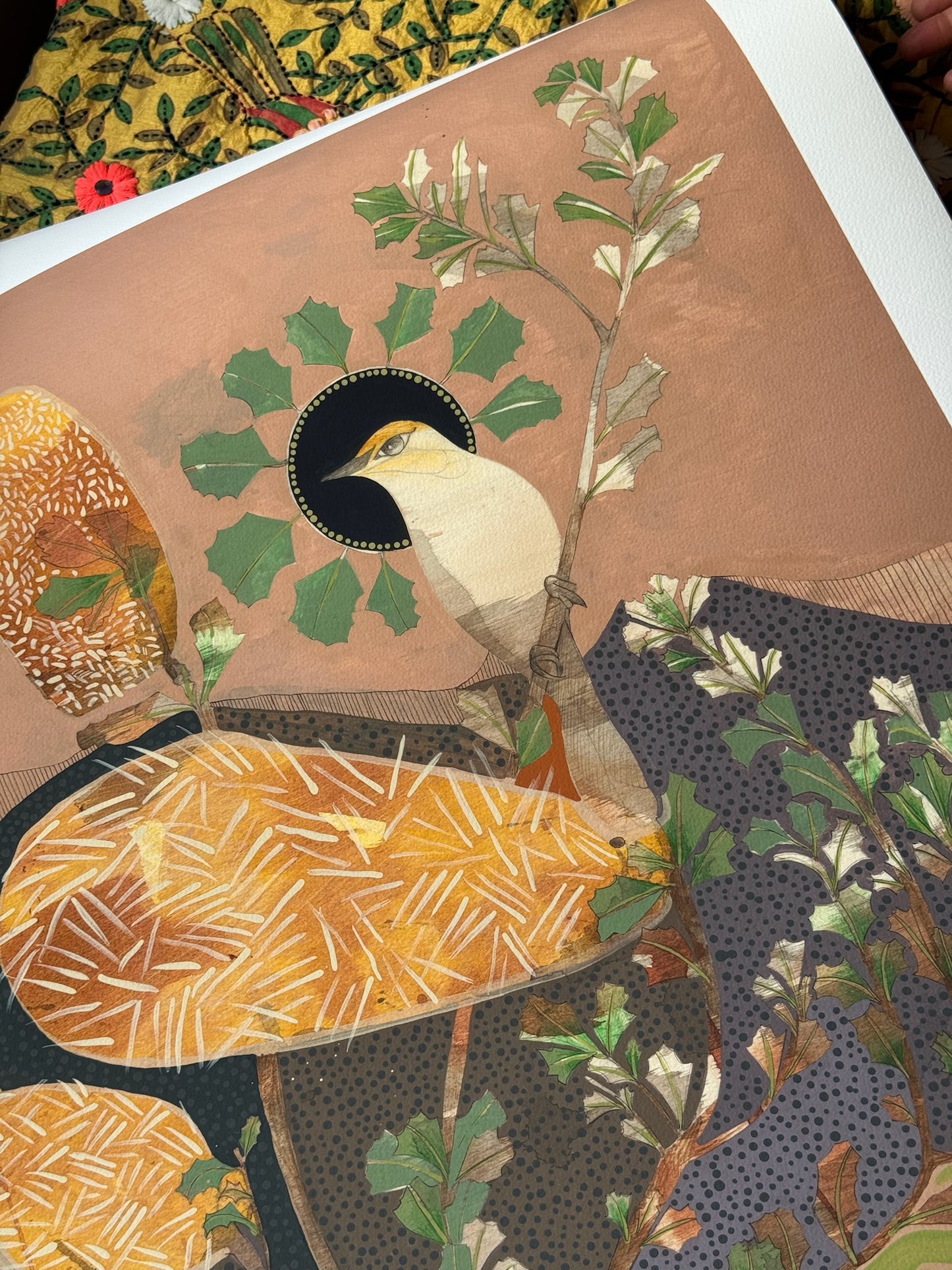 I Only Kiss Your Shadow, Singing Honeyeater and Banksia - Edition Print