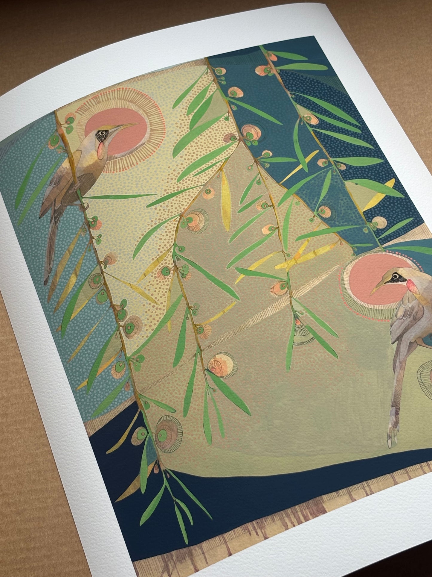 I Whispered Your Name on the Wind Print, Wattle and Wattle Birds - Edition Print