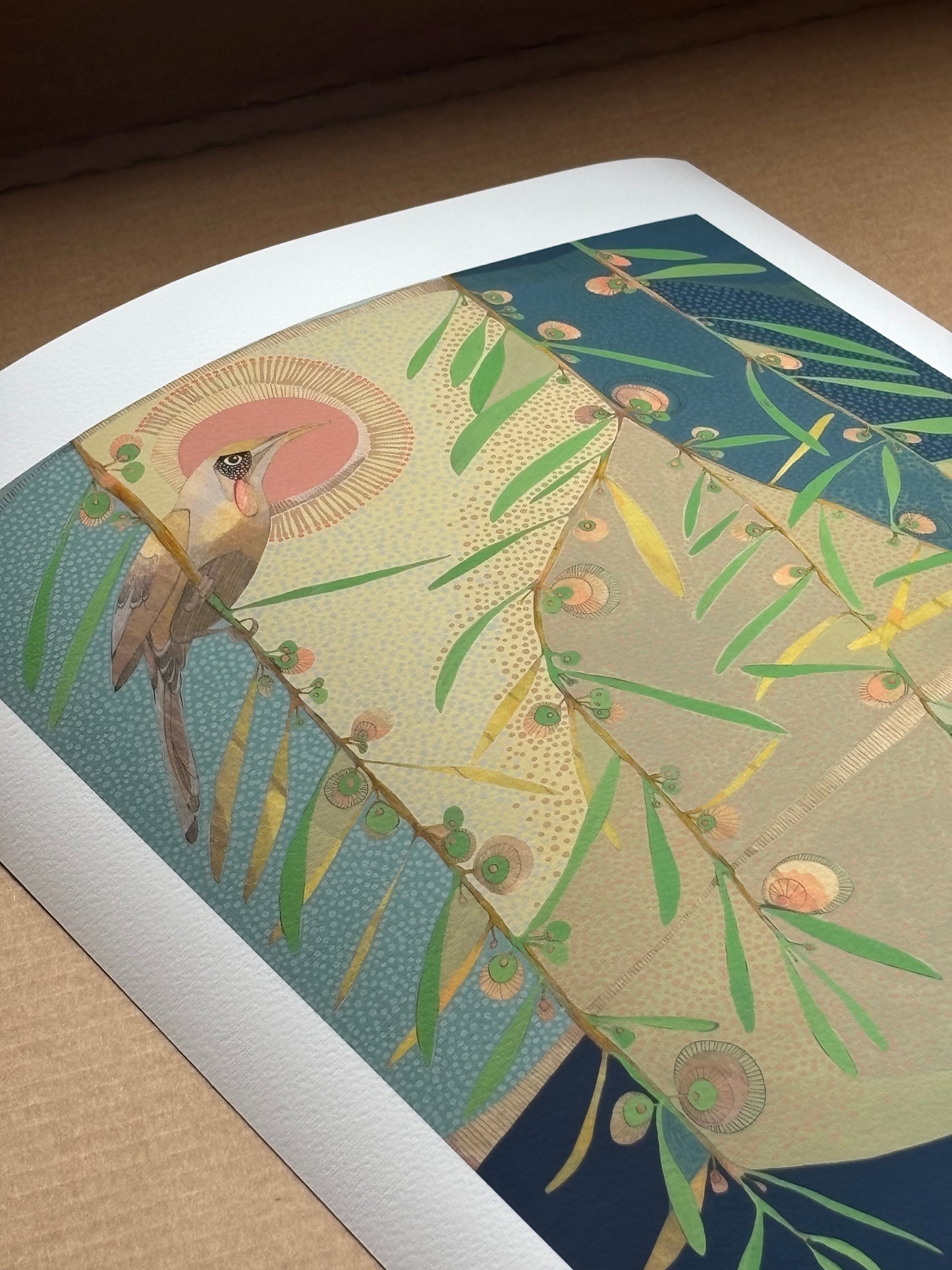 I Whispered Your Name on the Wind Print, Wattle and Wattle Birds - Edition Print