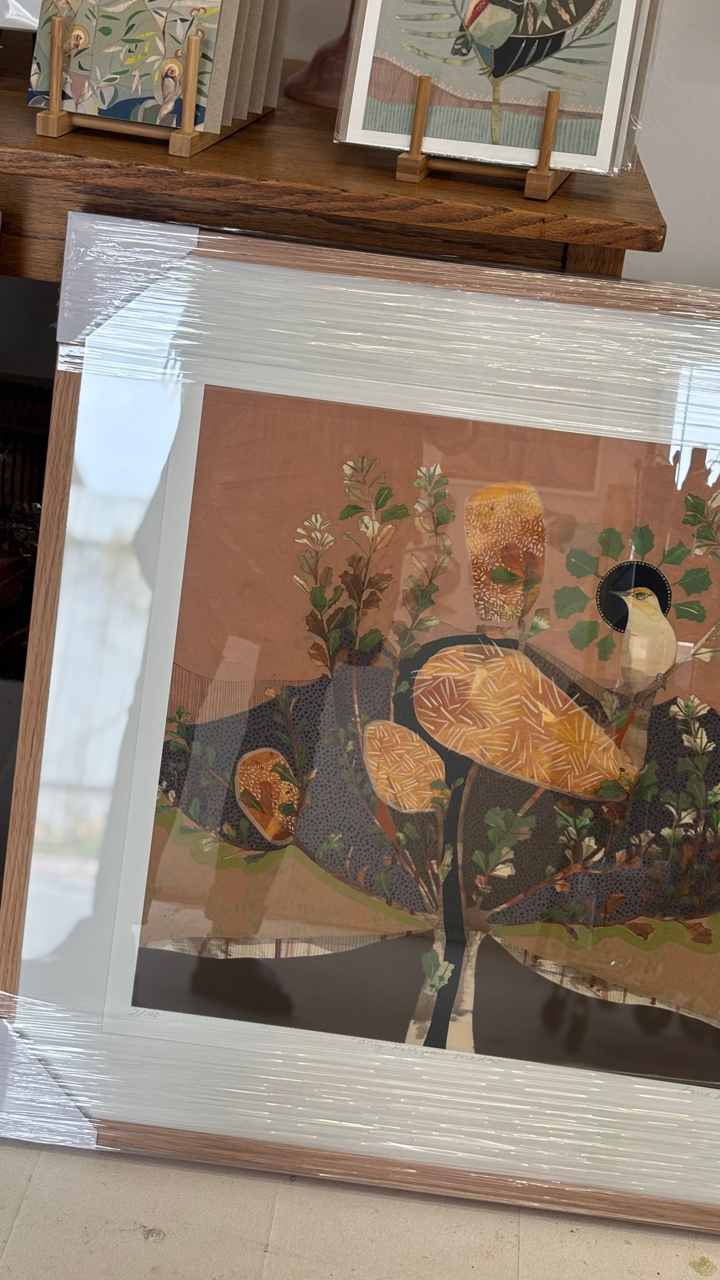 I Only Kiss Your Shadow, Singing Honeyeater and Banksia - Edition Print