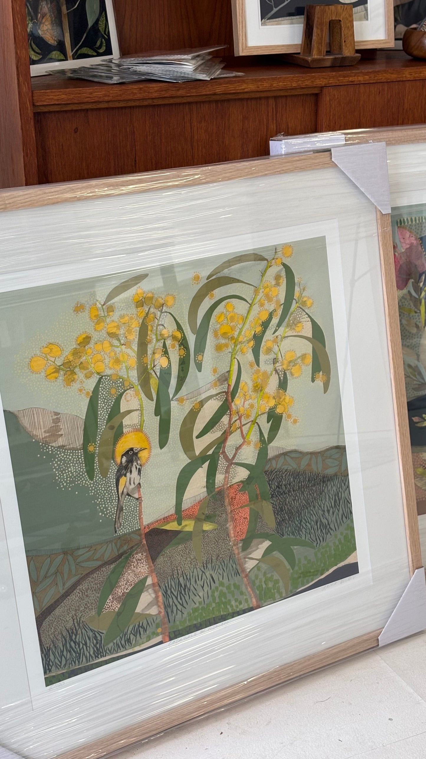 Locations of Memory, New Holland Honeyeater and Wattle - Edition Print