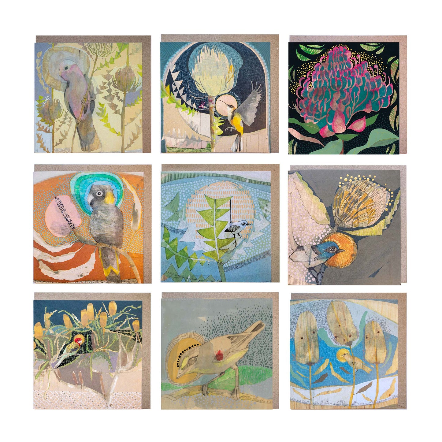Collectors Card Bundles of 9 Cards ~ Protea or Banksia