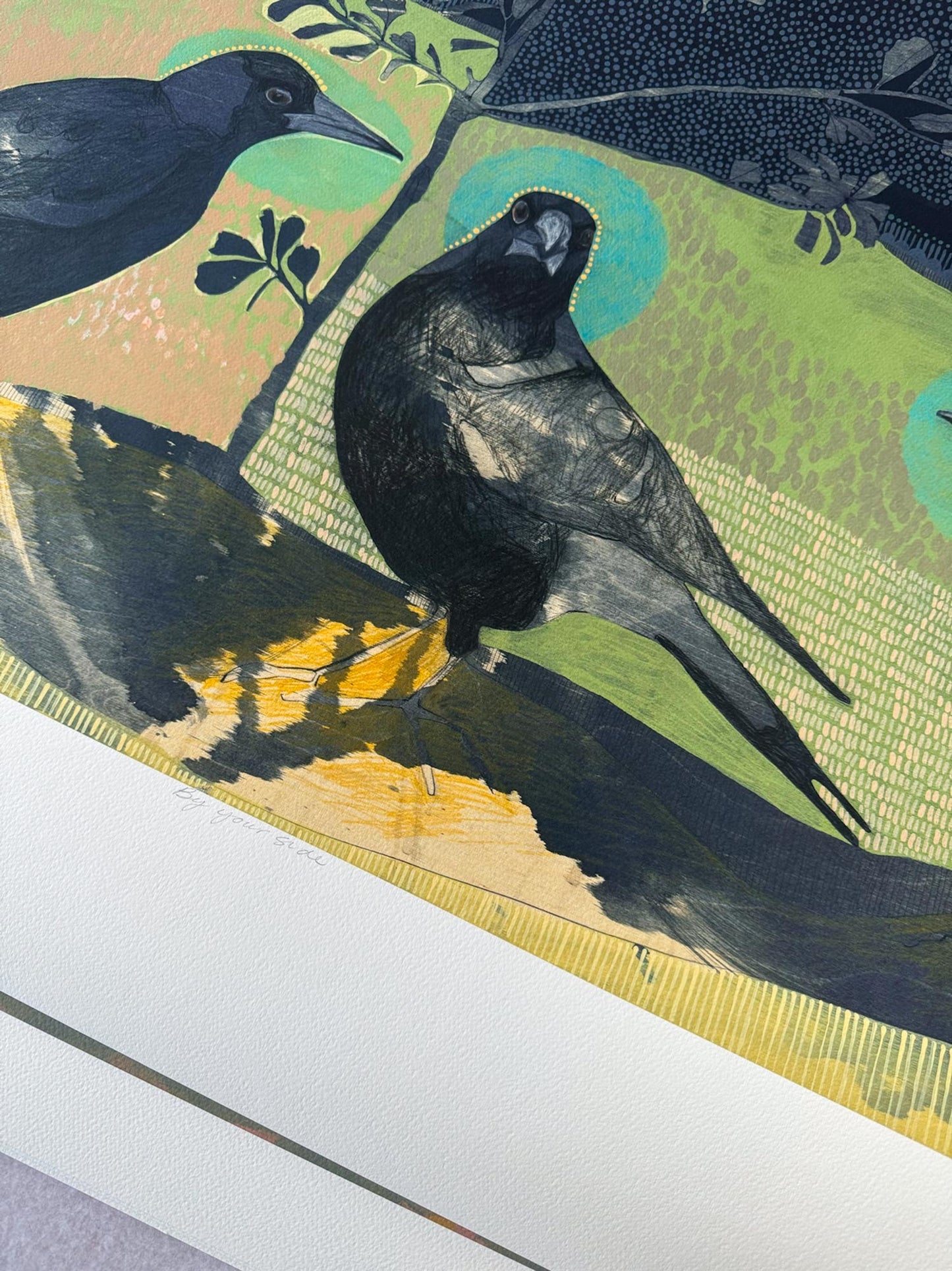 By Your Side, Magpie and Coastal Banksia - Edition Print