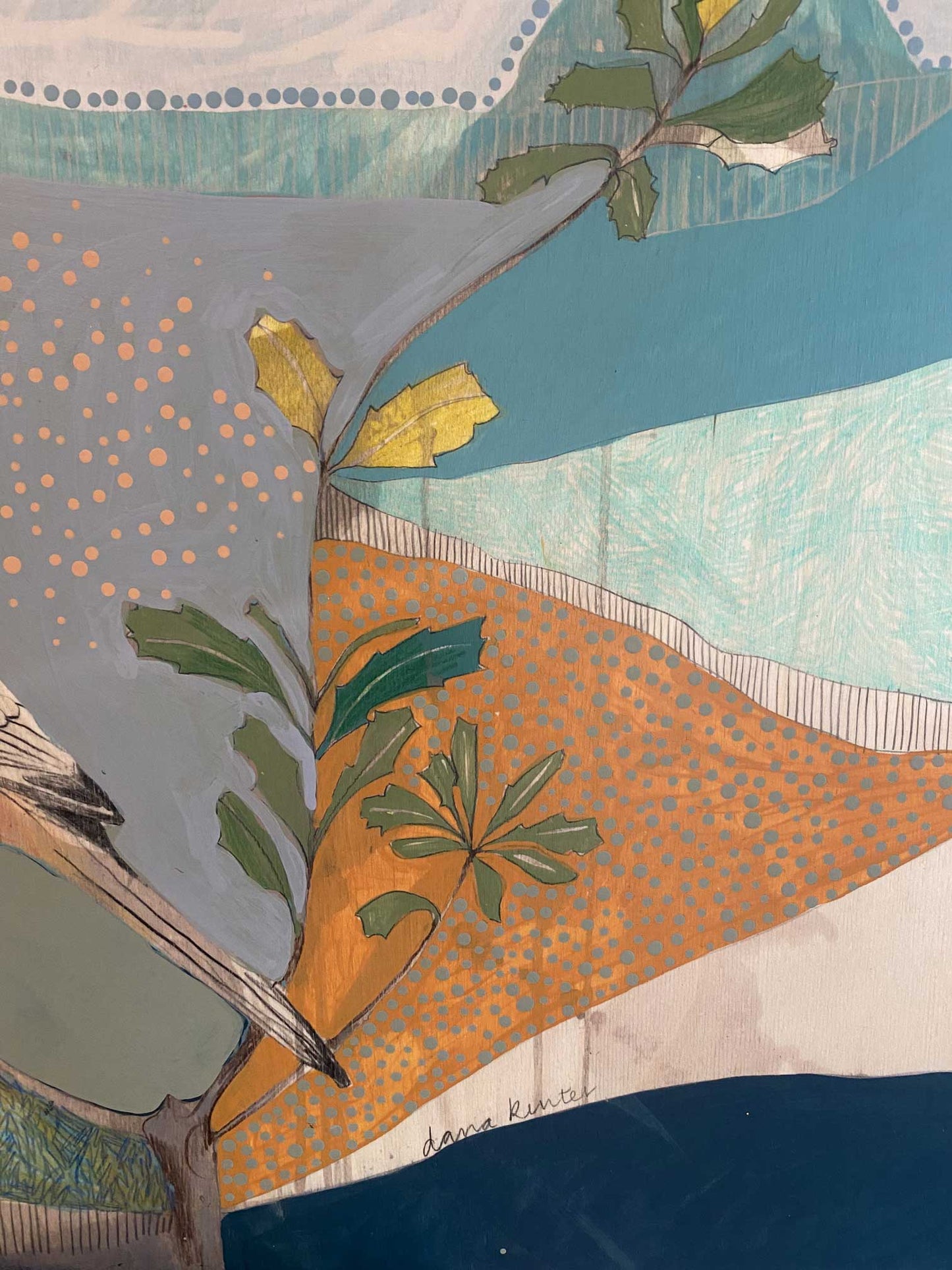 painting | i am calling you, eastern spinebill and banksia