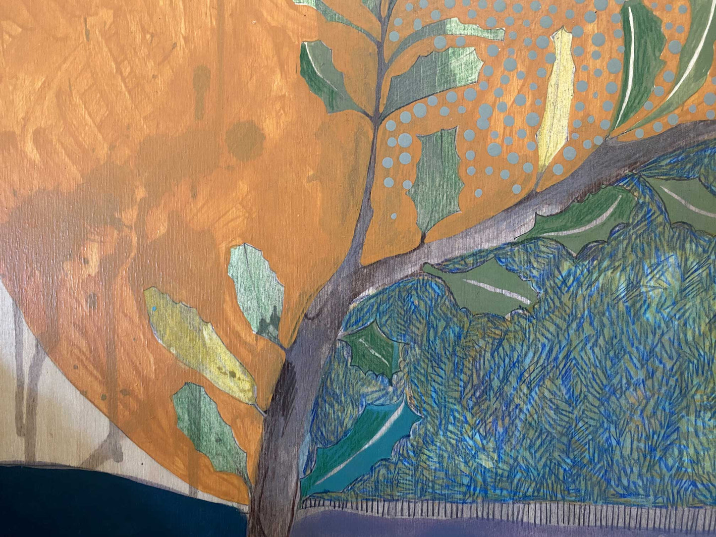 painting | i am calling you, eastern spinebill and banksia