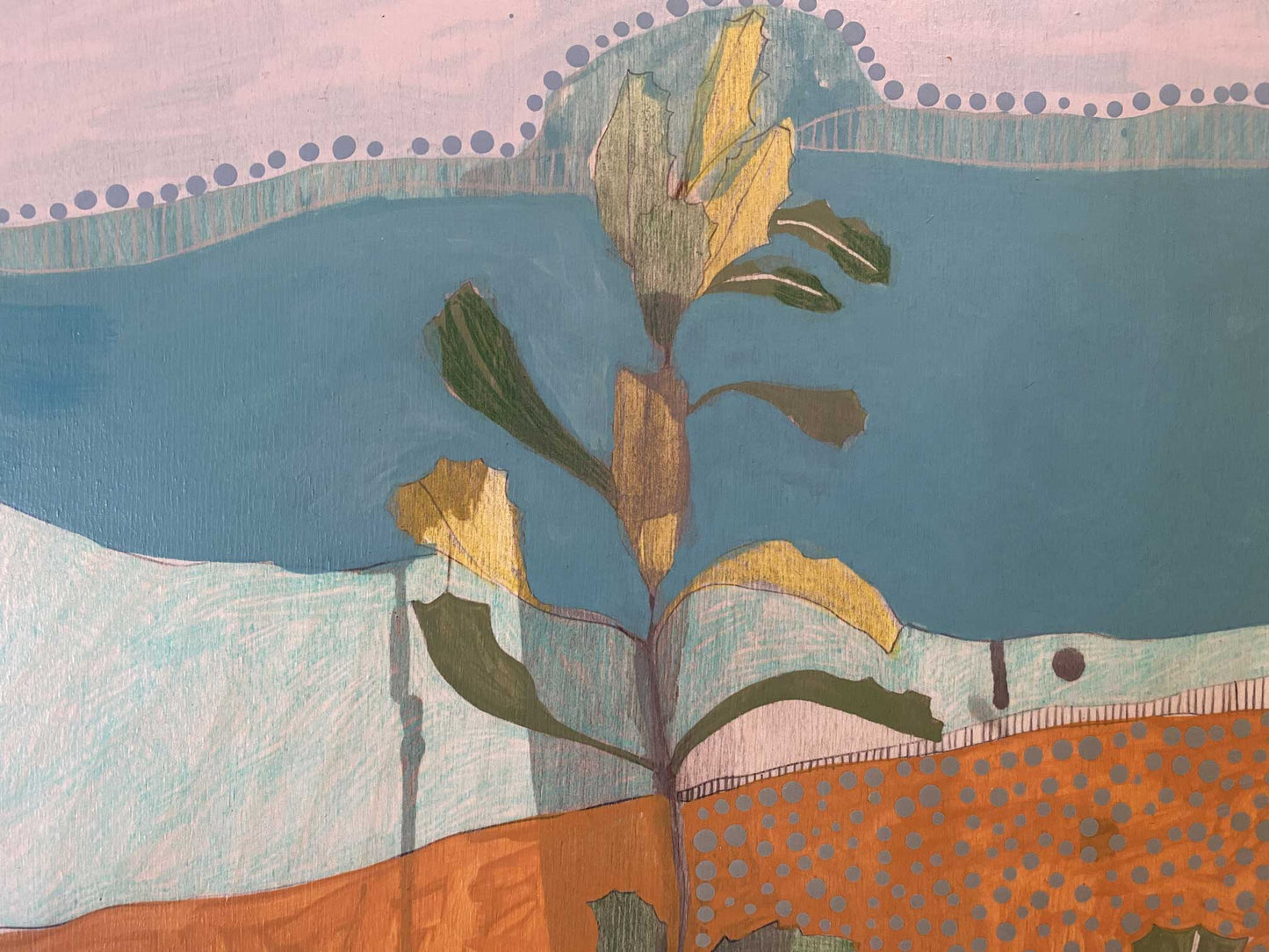 painting | i am calling you, eastern spinebill and banksia