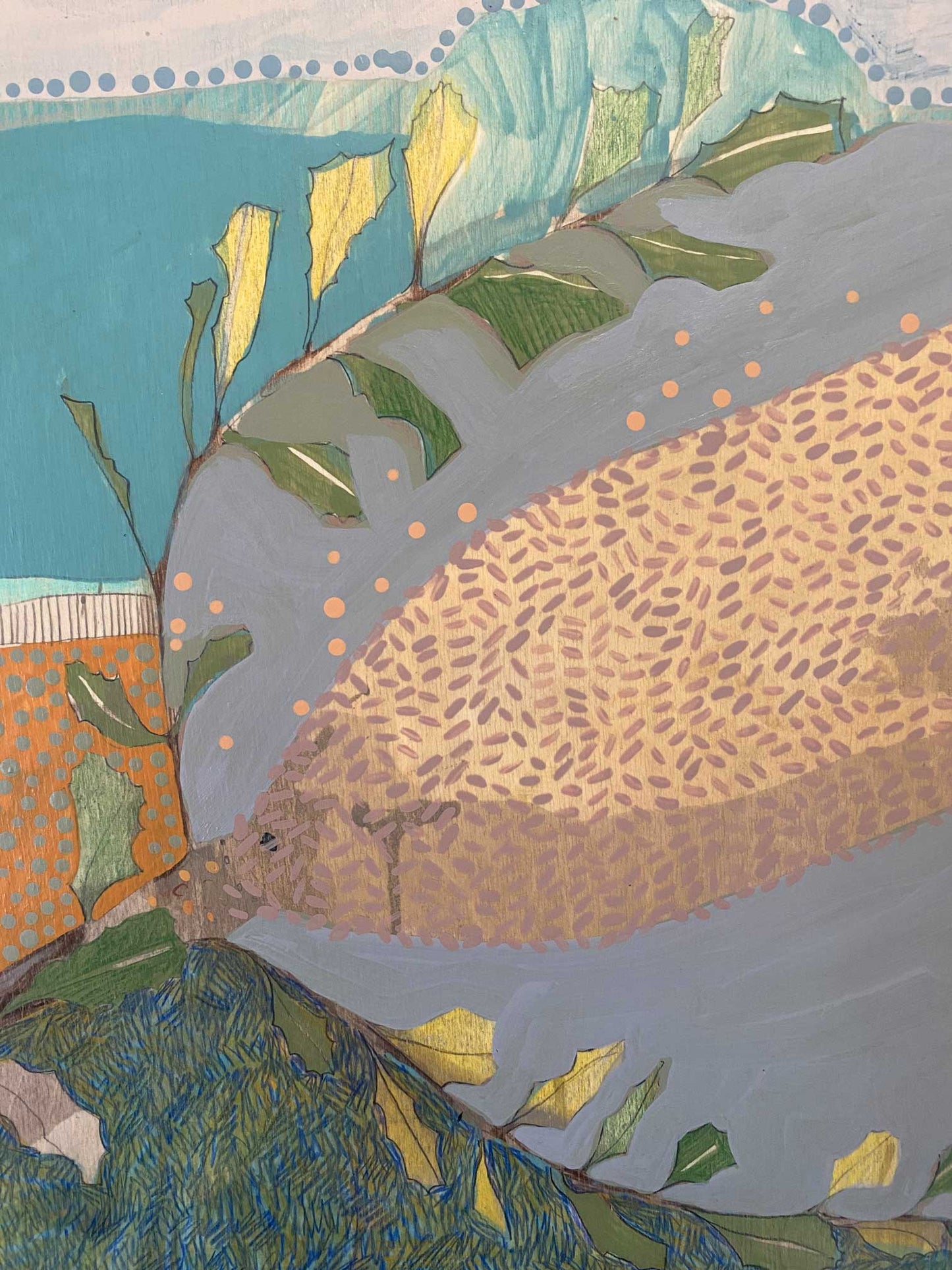 painting | i am calling you, eastern spinebill and banksia