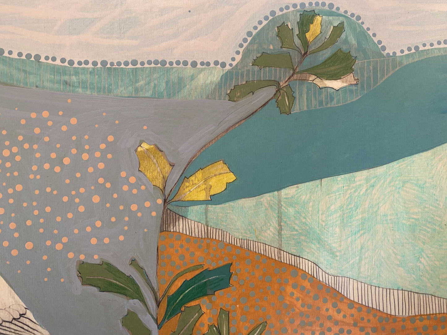 painting | i am calling you, eastern spinebill and banksia