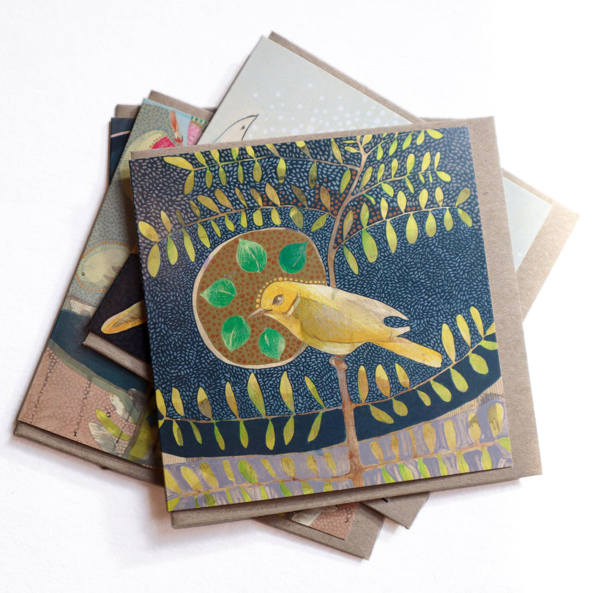 White Plumed Honeyeater - Card