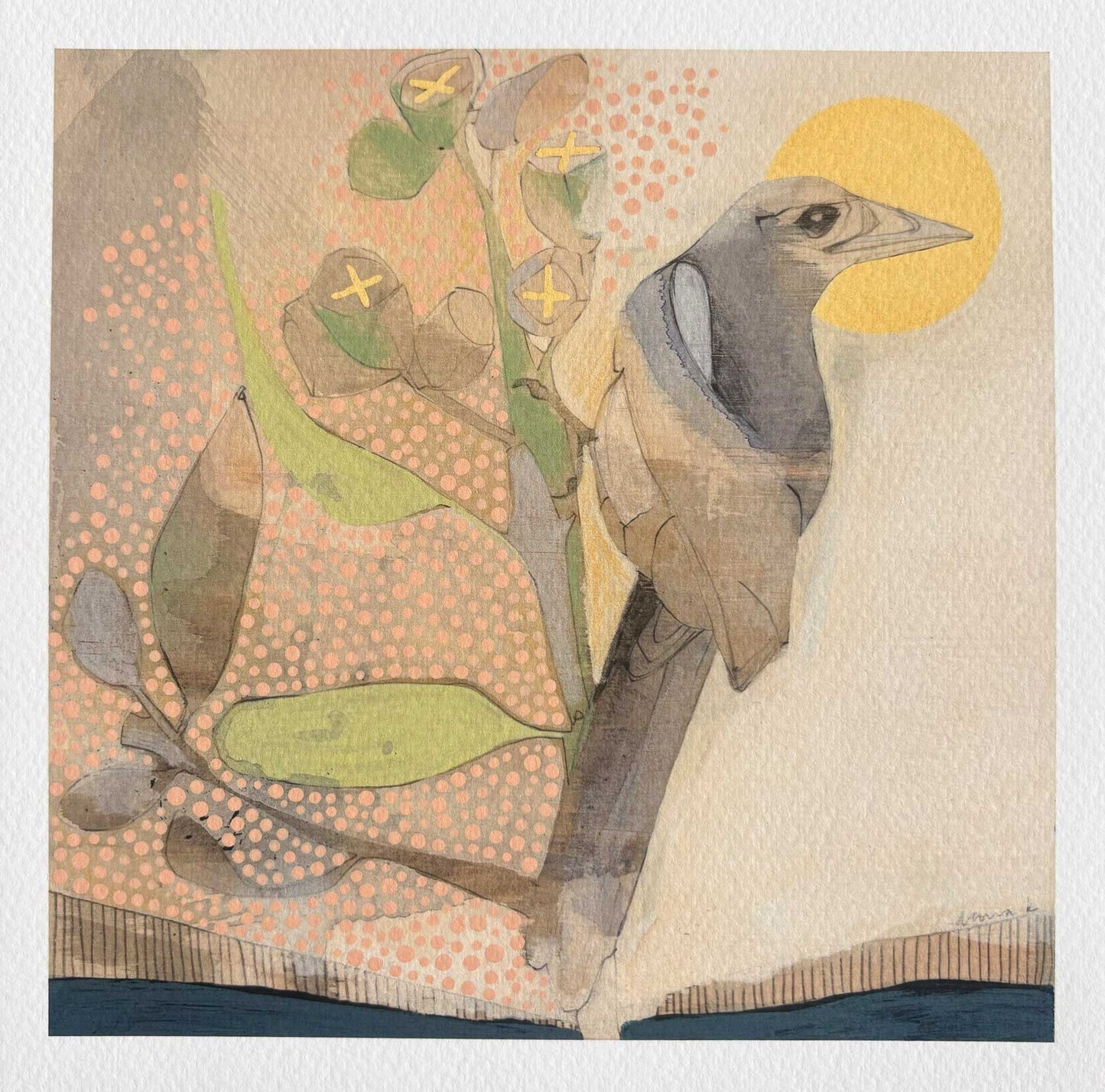 Magpie and Eucalyptus - Mini Print