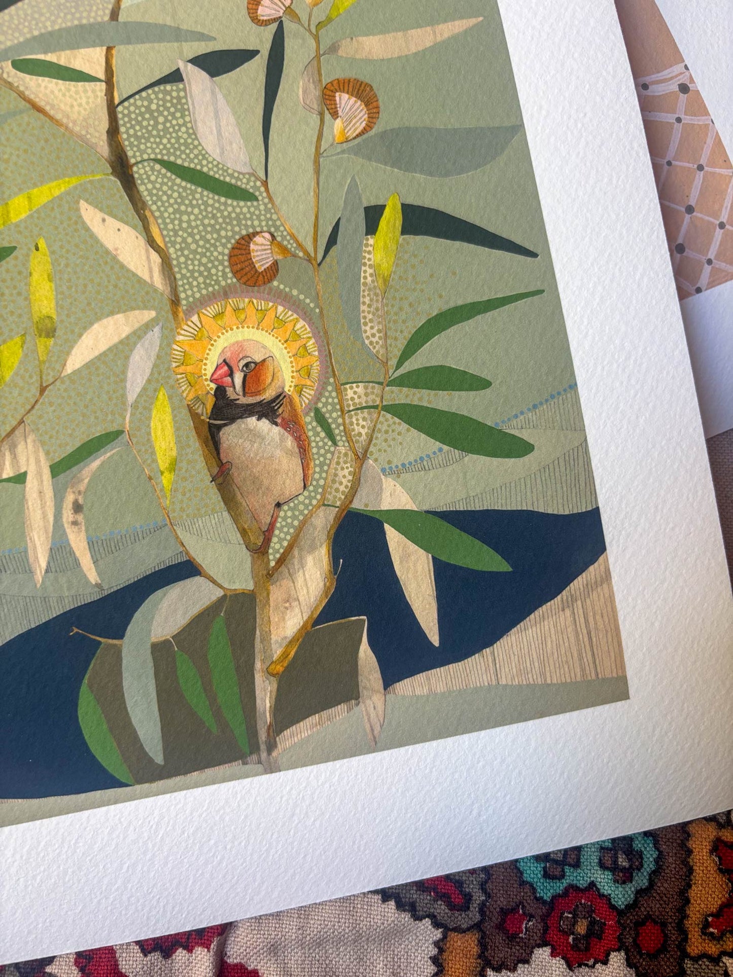 The Small Things, Zebra Finch and Eucalyptus - Edition Print