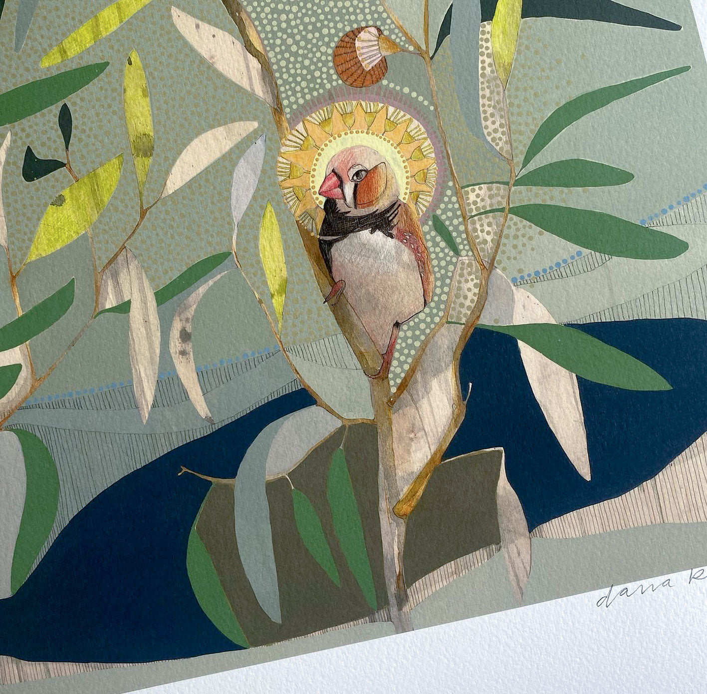 The Small Things, Zebra Finch and Eucalyptus - Edition Print