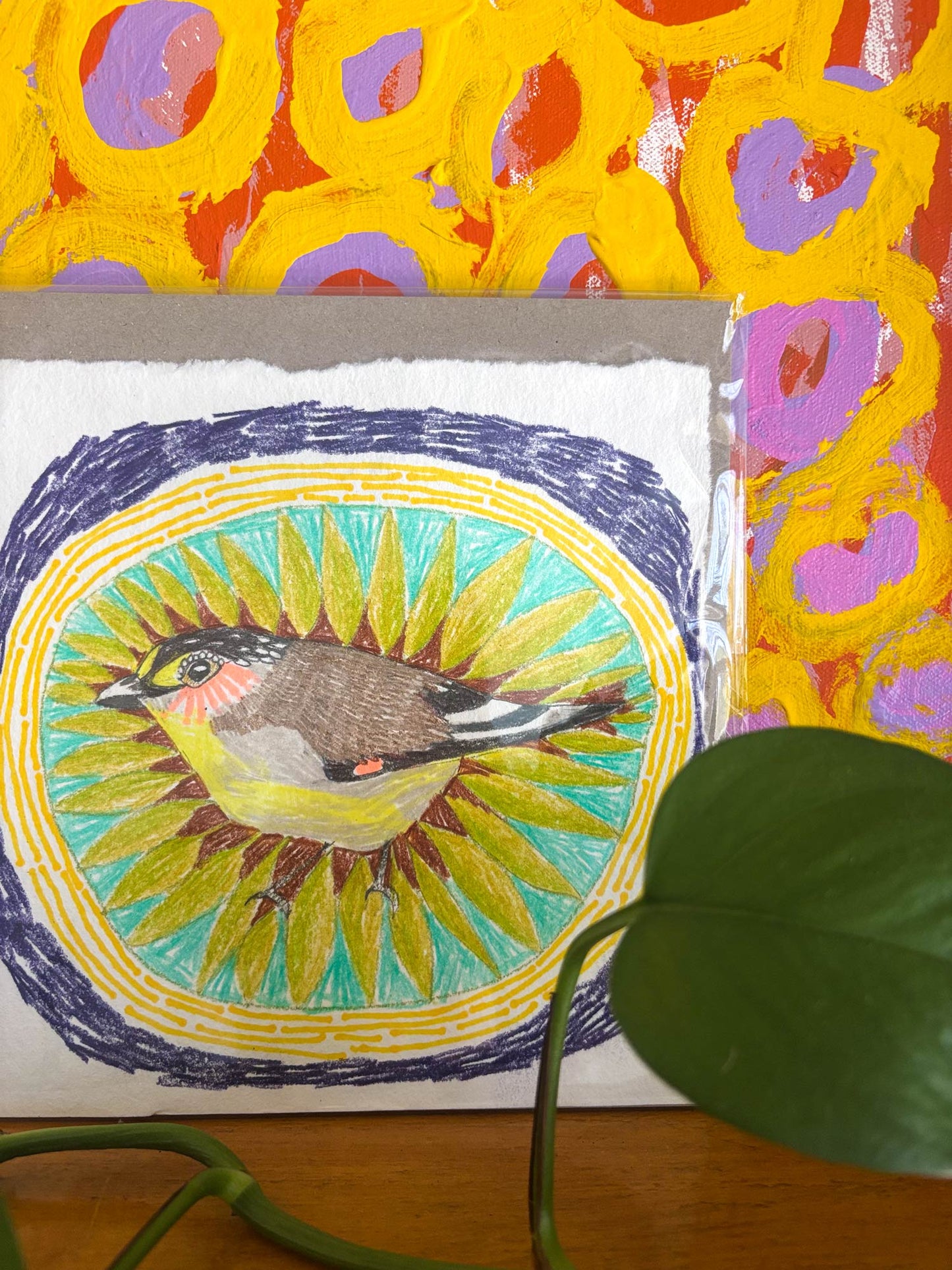 Striated Pardalote and Eucalyptus - Original Artwork