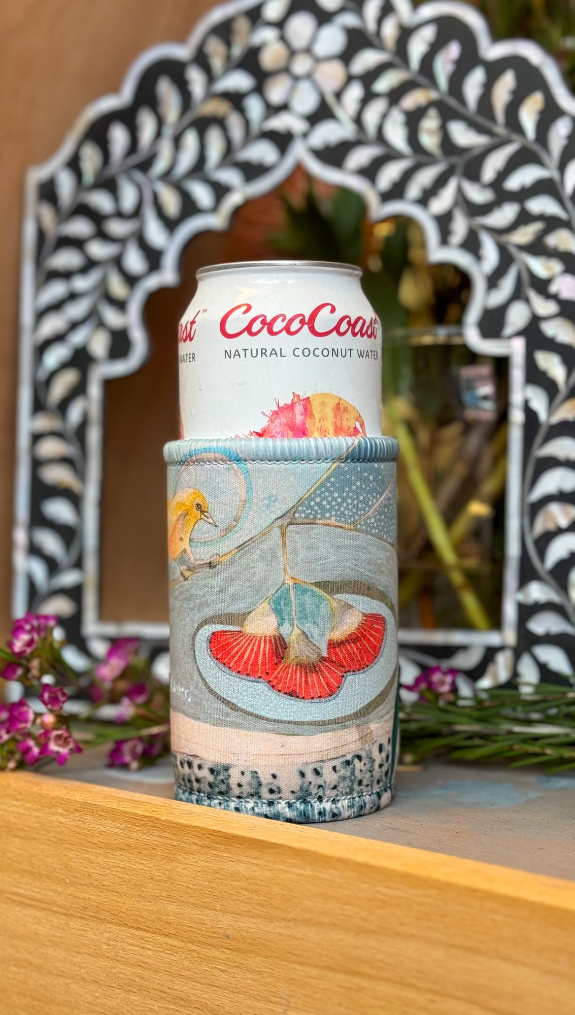 Can-Cooler Stubby Holder | Silvereyes and Eucalyptus