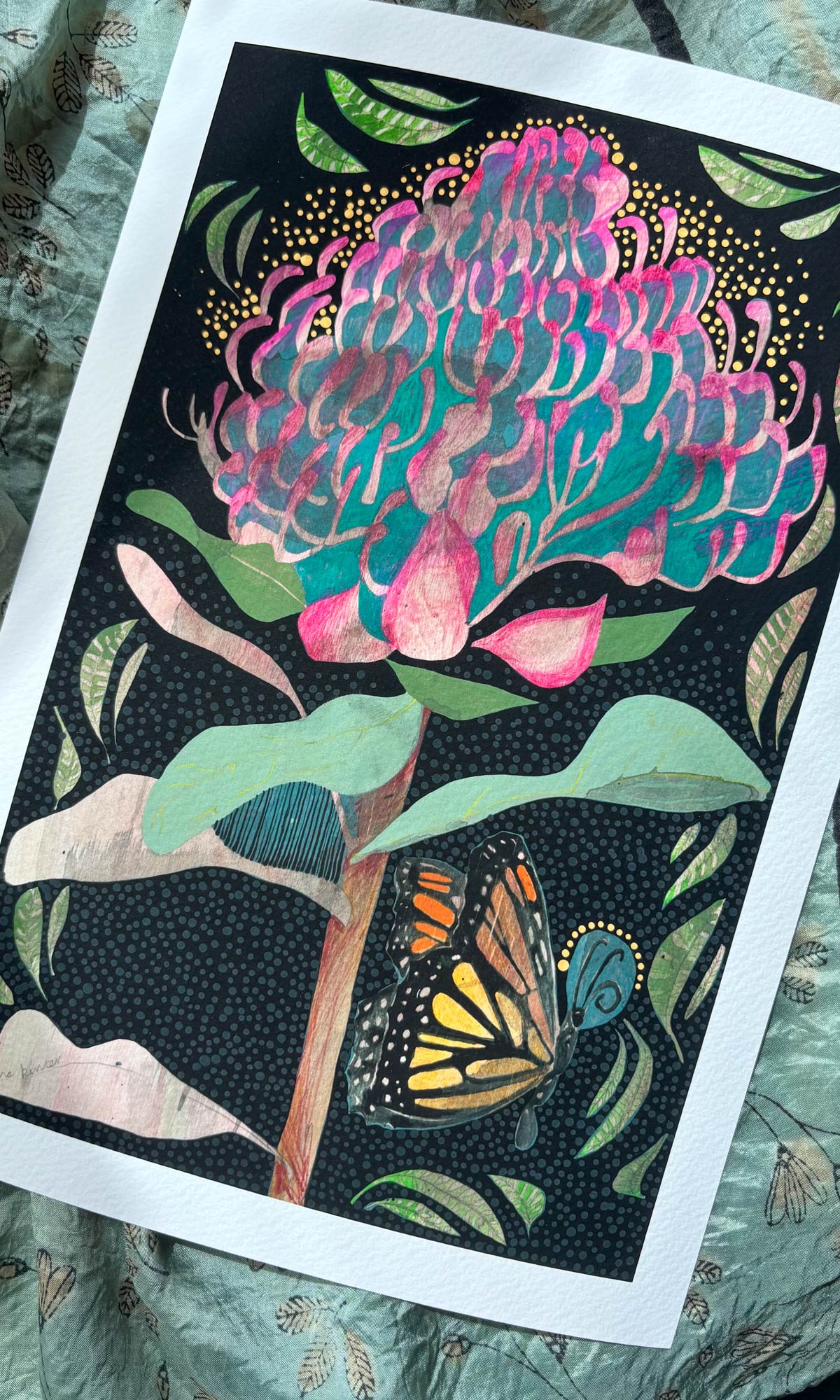 The Waves of Blue and the Waves of Love - mini print