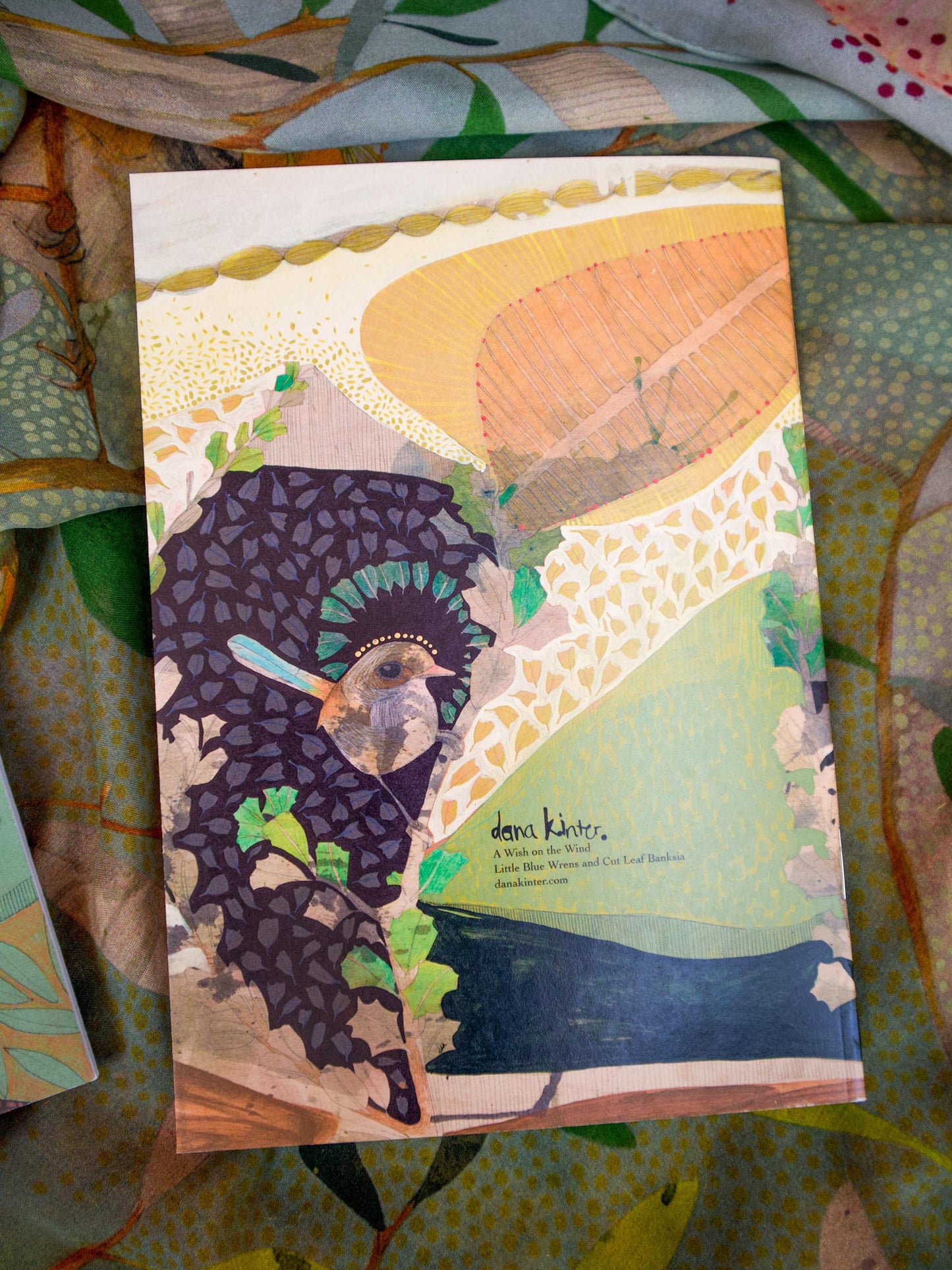 A Wish on the Wind, Little Blue Wrens and Cut-Leaf Banksia - Notebook