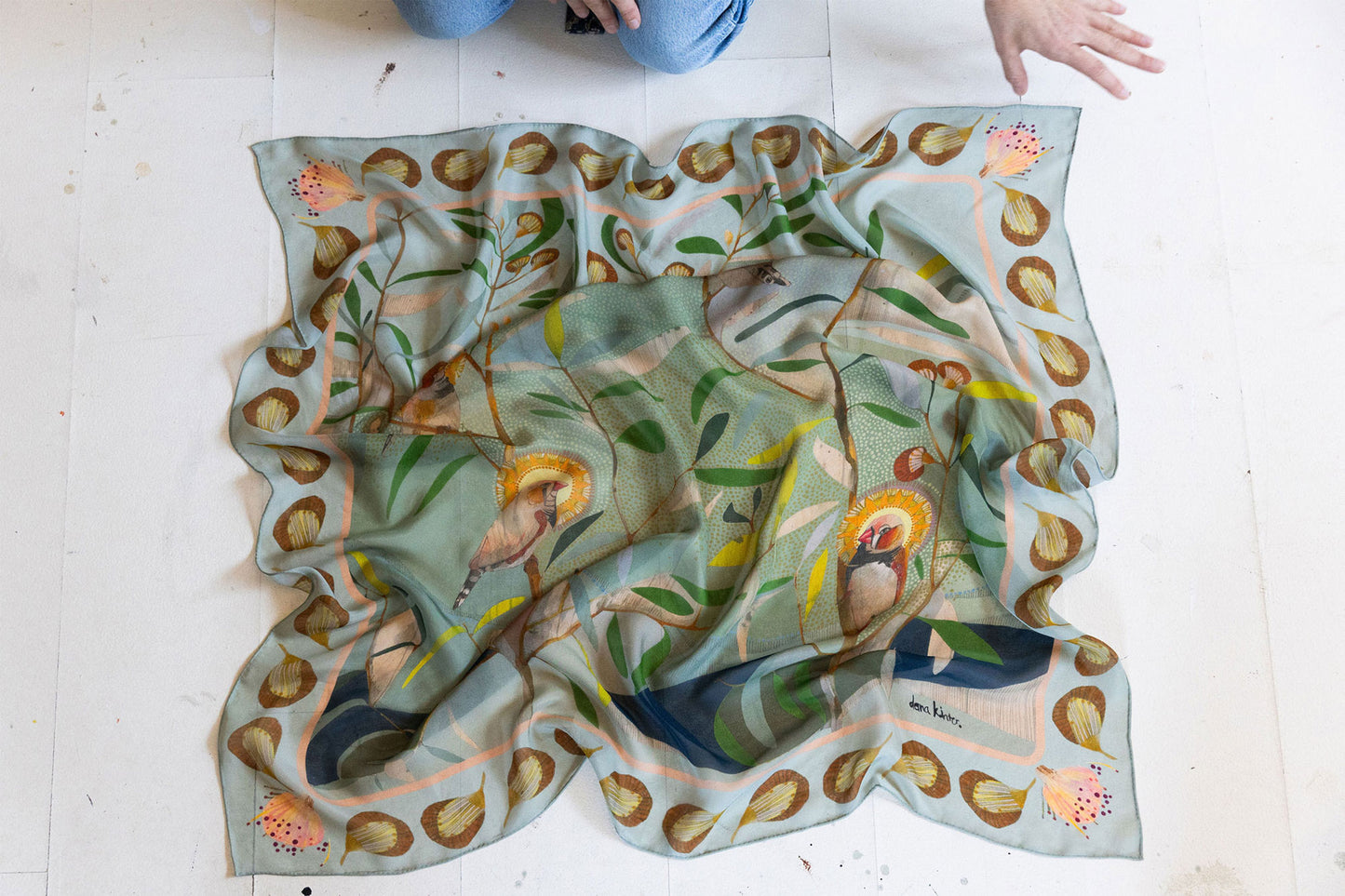 The Small Things 🦚 Silk Chiffon Scarf