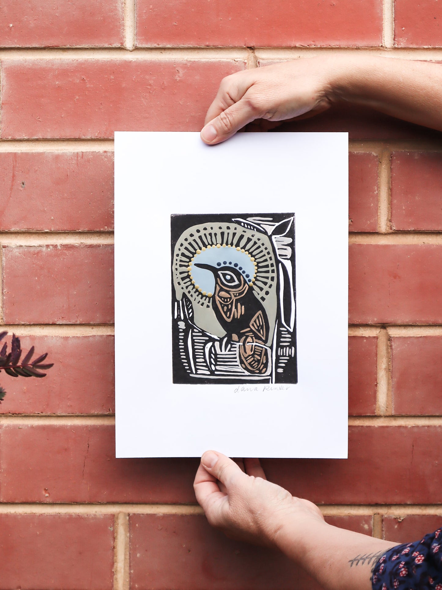 COMING SOON Eastern Spinebill Linocut 10