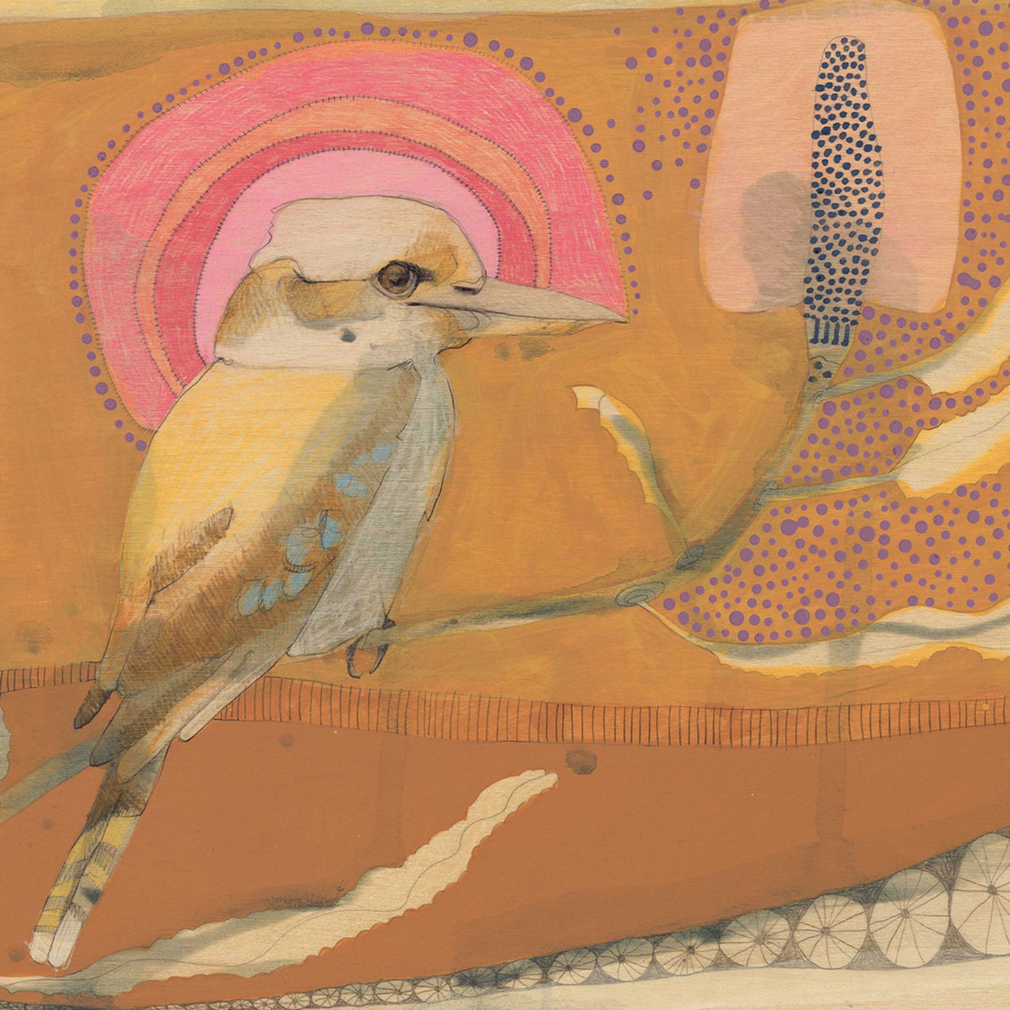 kookaburra and banksia - edition print