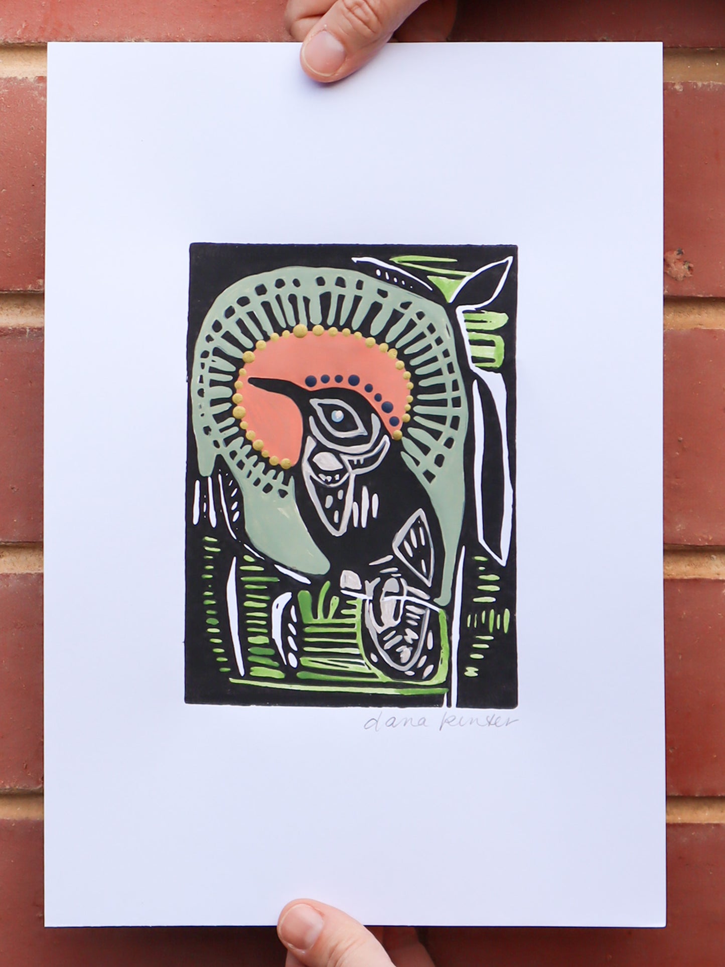 COMING SOON Eastern Spinebill Linocut 3