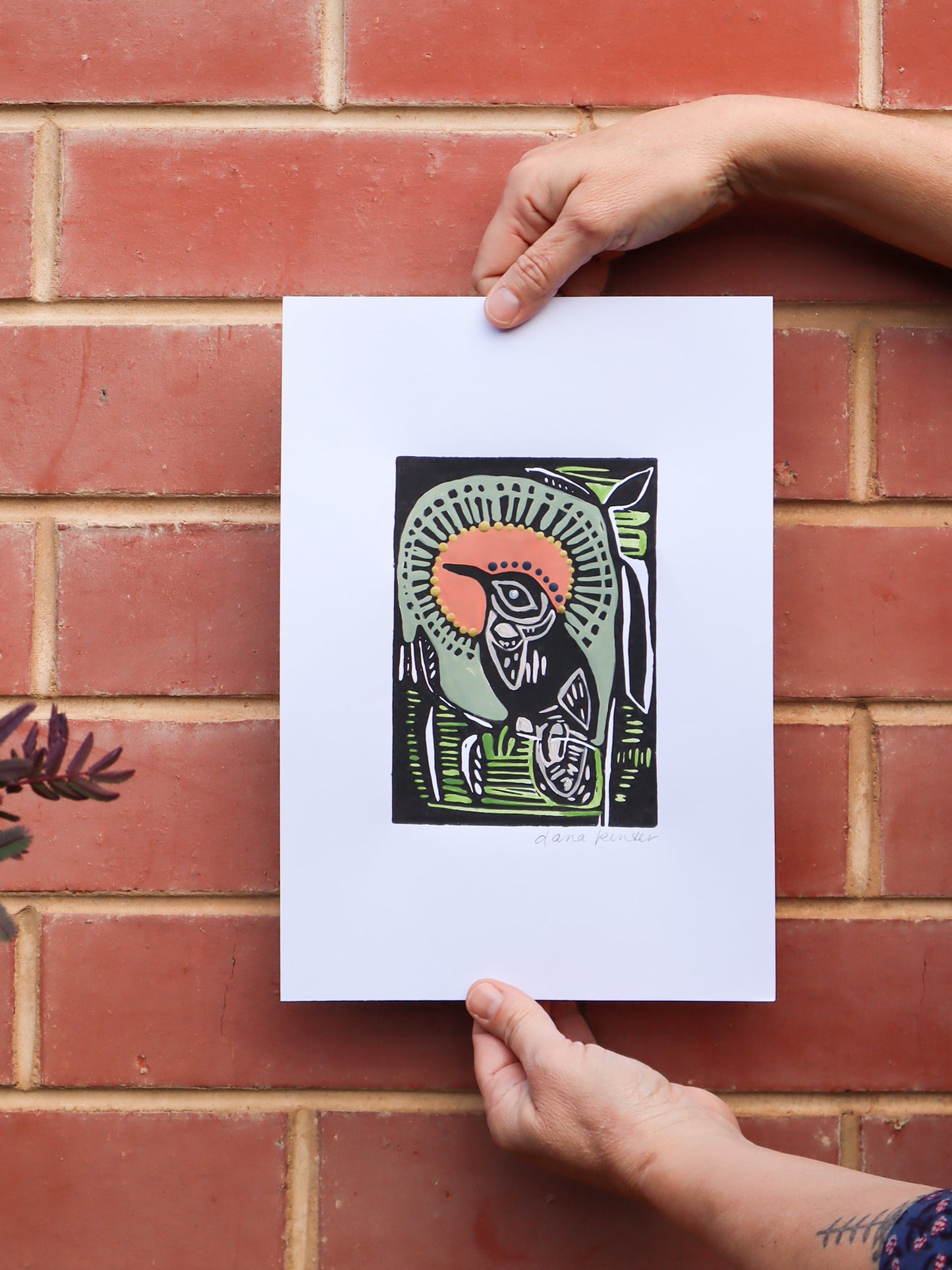 COMING SOON Eastern Spinebill Linocut 3