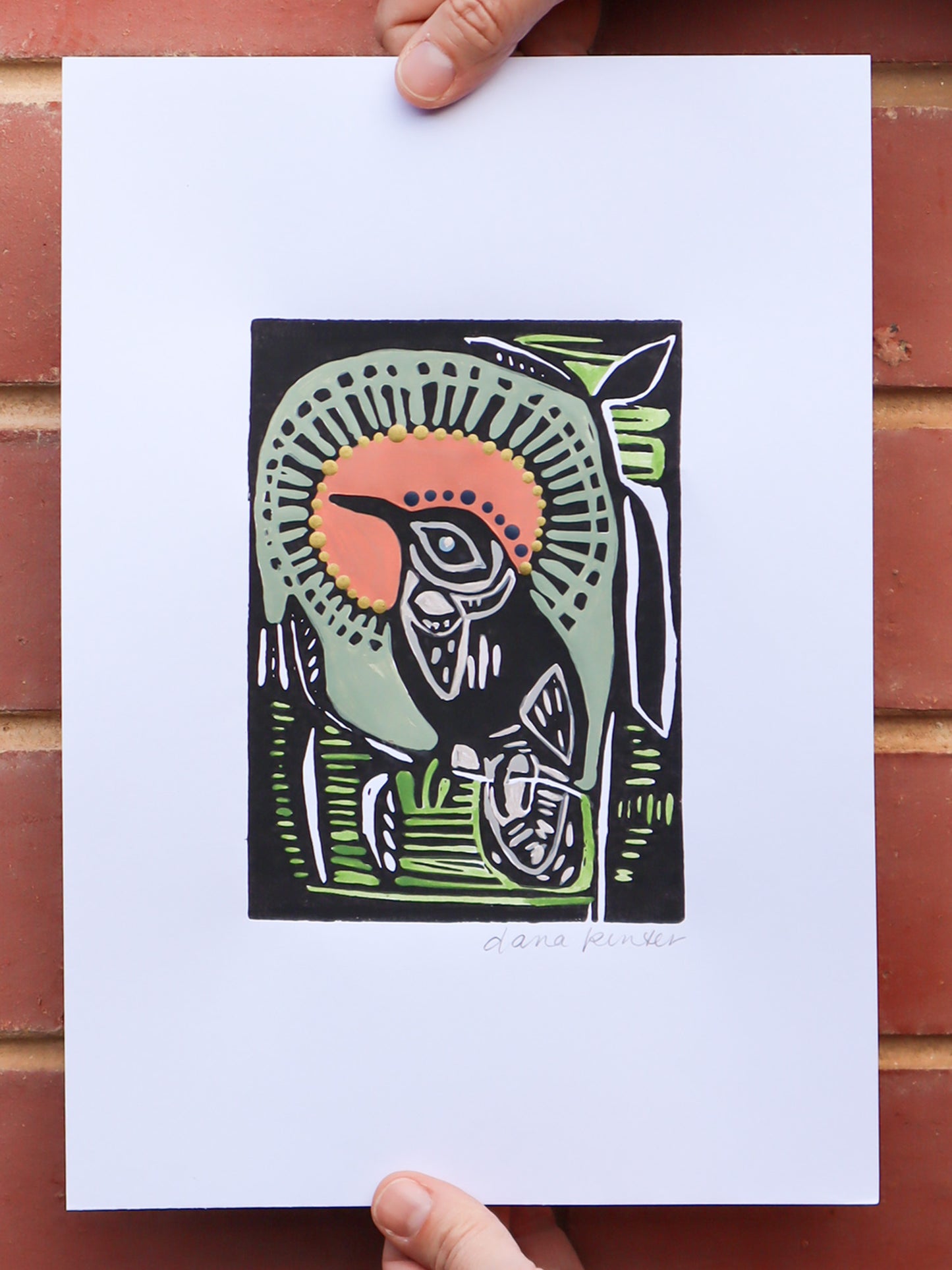COMING SOON Eastern Spinebill Linocut 4