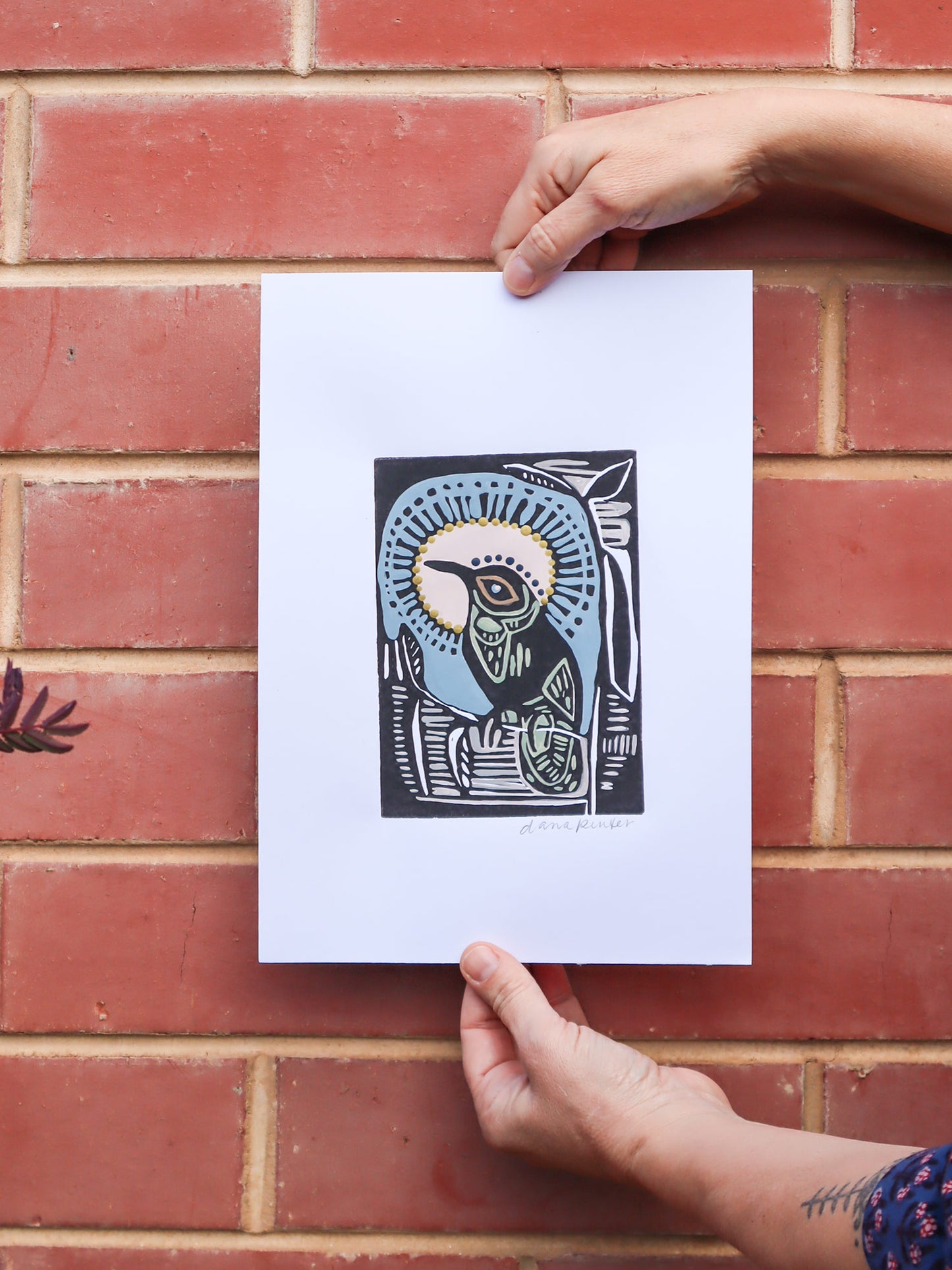 COMING SOON Eastern Spinebill Linocut 7