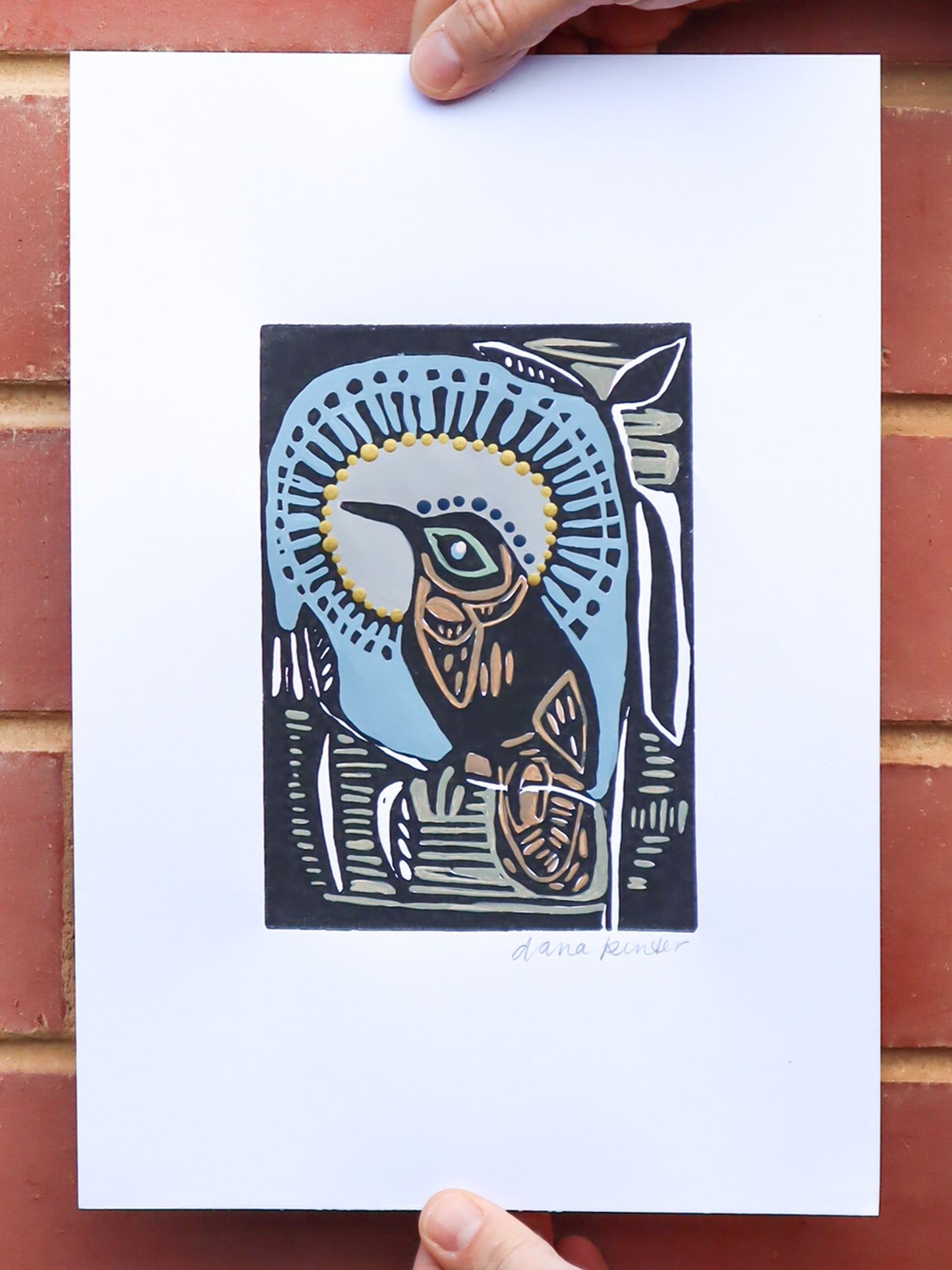 COMING SOON Eastern Spinebill Linocut 8