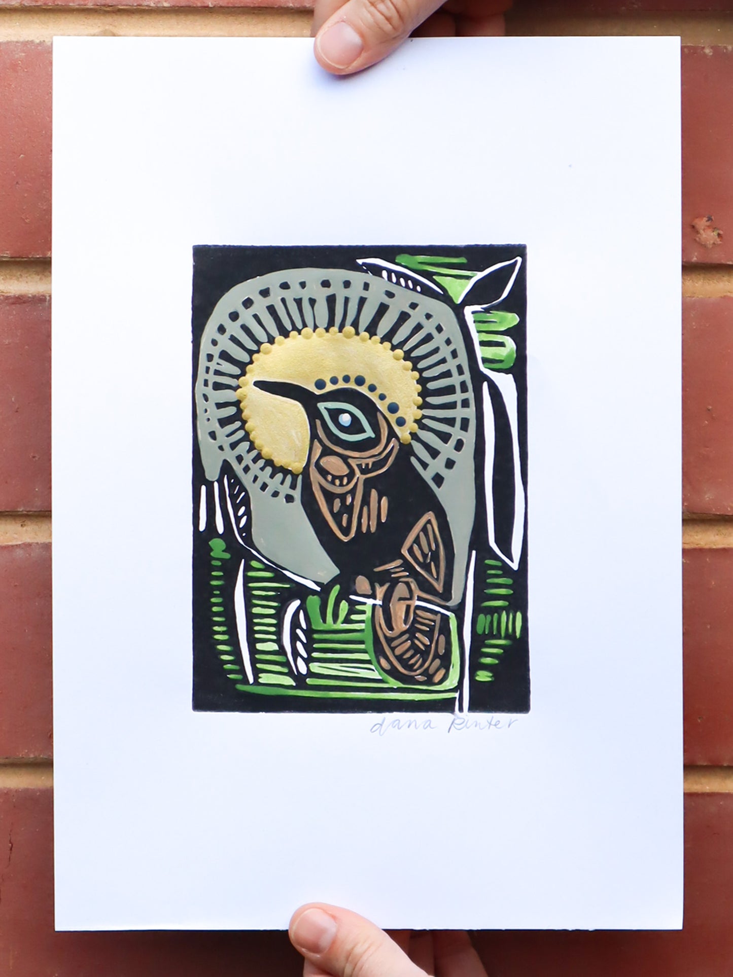 COMING SOON Eastern Spinebill Linocut 9