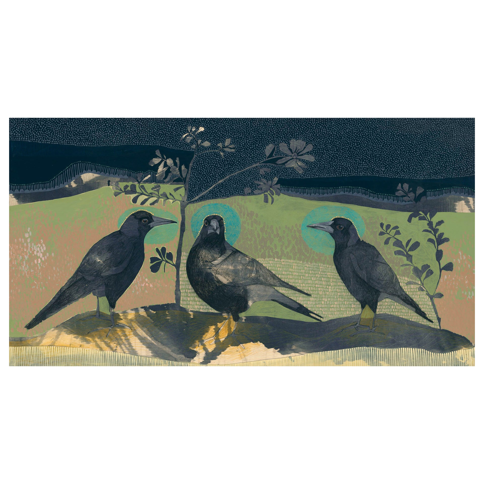 By Your Side, Magpie and Coastal Banksia - Edition Print