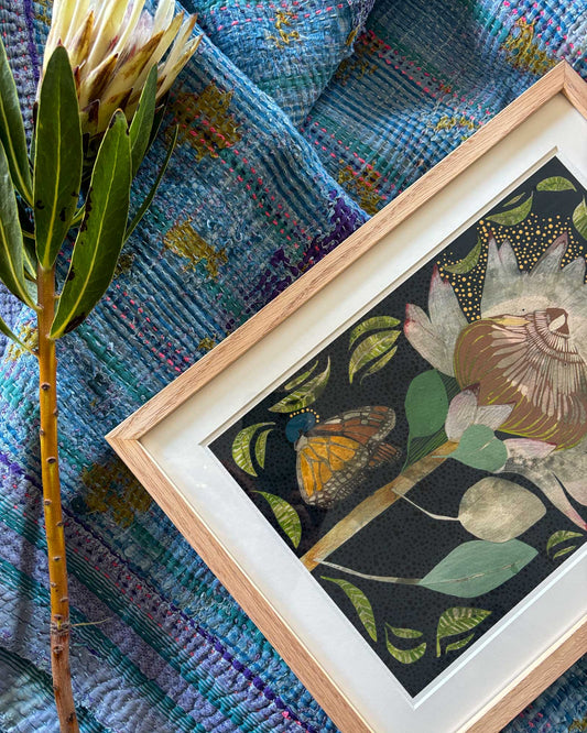 I watch your hands like butterflies landing framed - mini print - pick up only