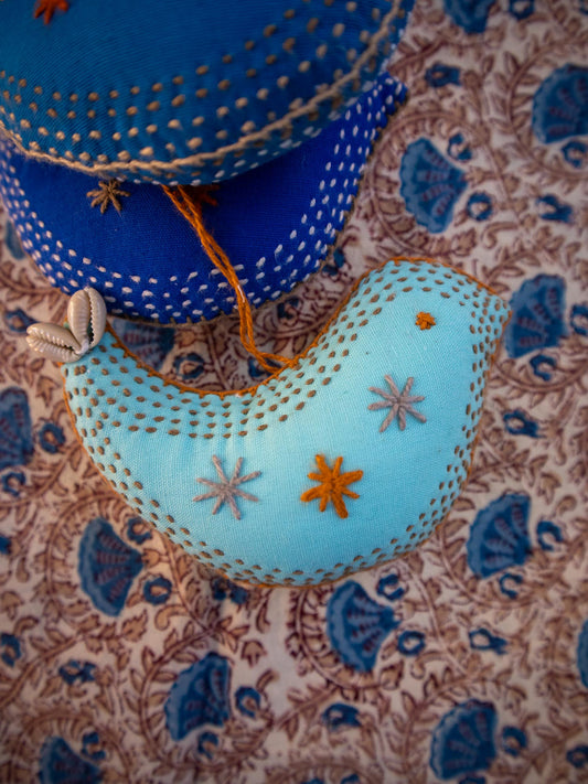 Little Blue Wren Christmas decorations ẃ 🐚 kaudi (shells)