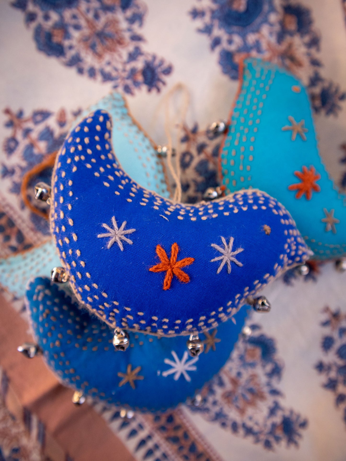 Little Blue Wren Christmas decorations ẃ 🔔 ghungru (bells)