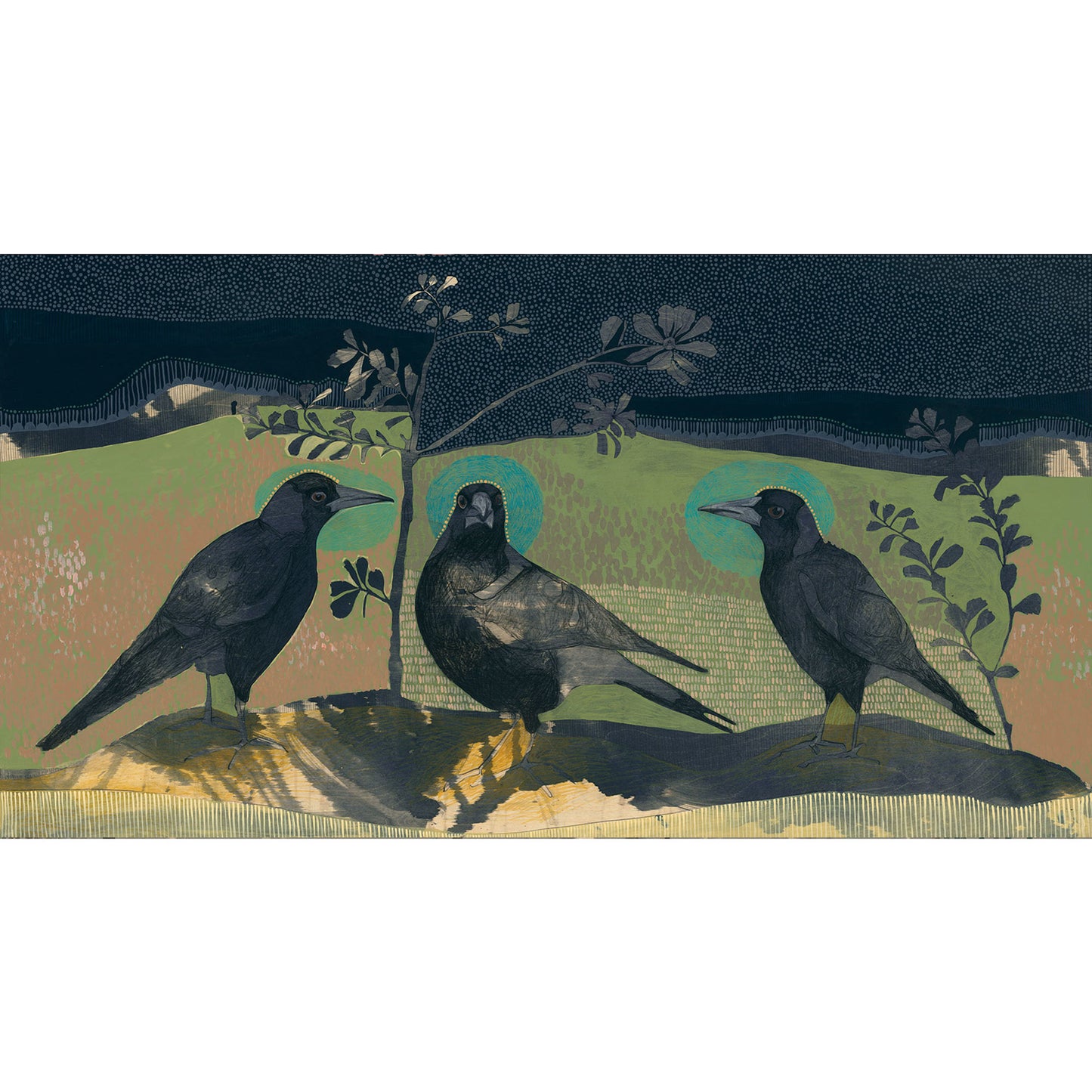 By Your Side, Magpie and Coastal Banksia - Edition Print