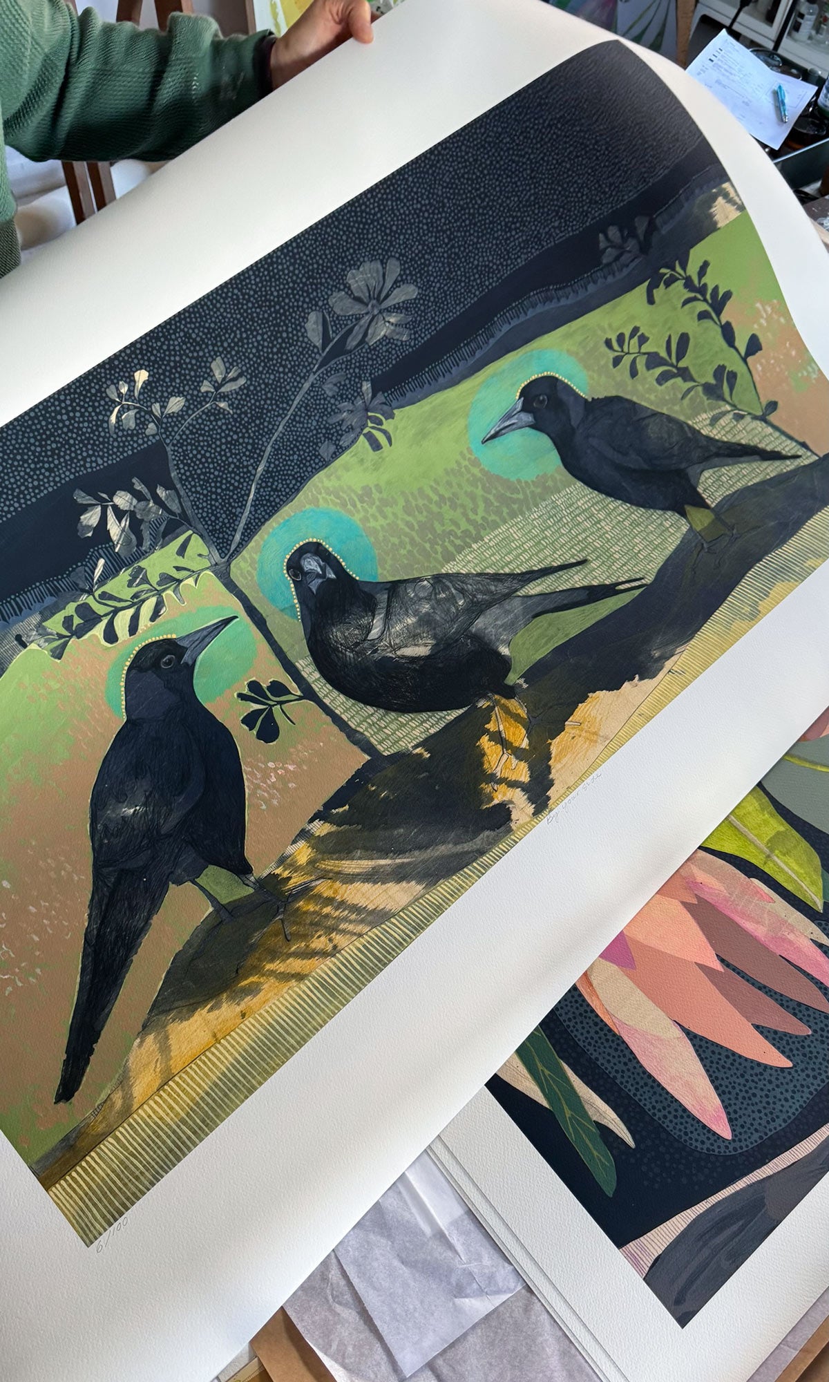 By Your Side, Magpie and Coastal Banksia - Edition Print