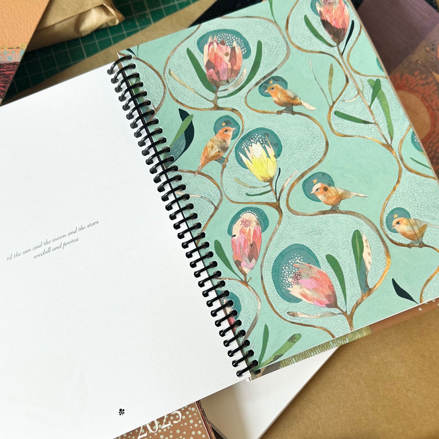 📚 dana kinter planner 2025 red backed finch and eucalyptus