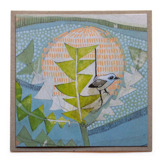 Purple Backed Wren and Banksia - Card