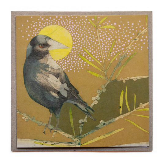 Magpie and Bottlebrush - Card