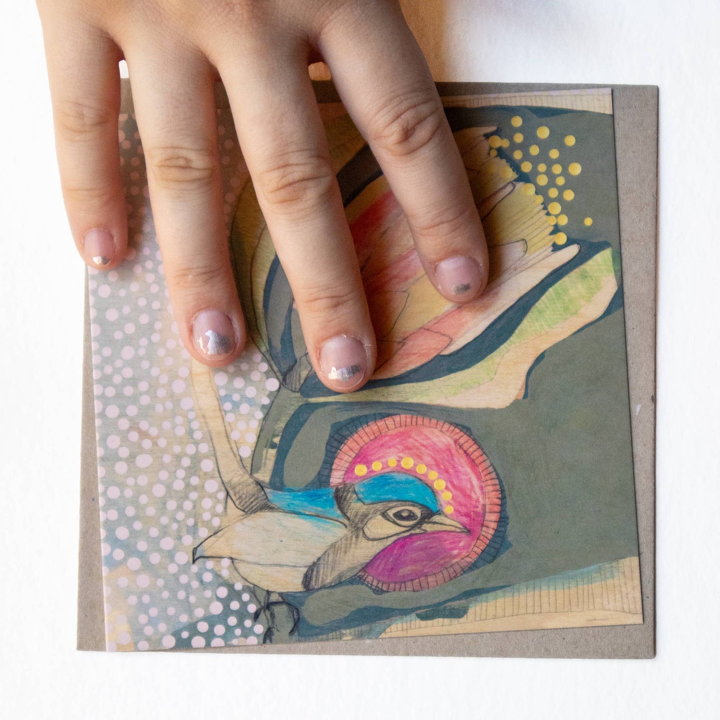 Blue Wren and Protea - Card