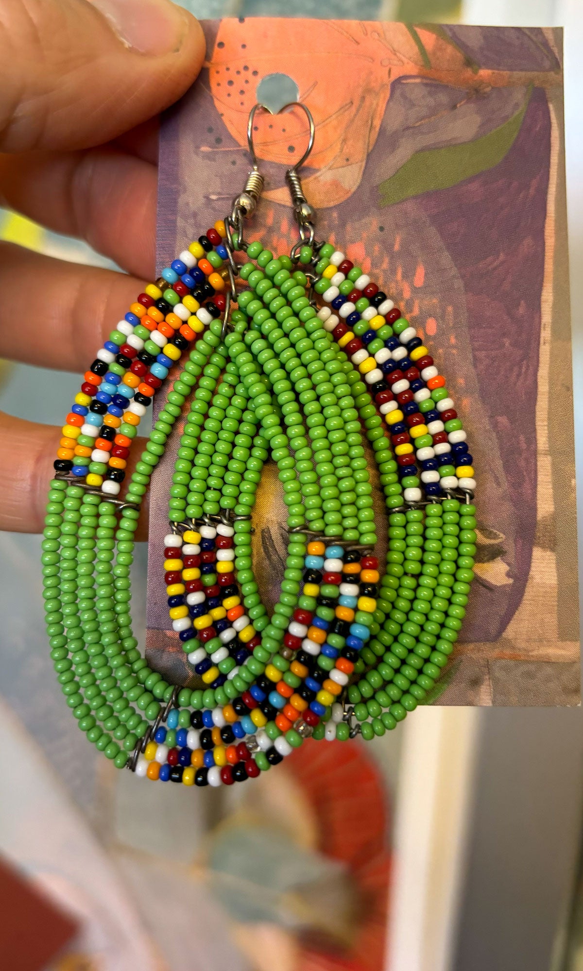 seed 📿 bead earrings - zambia