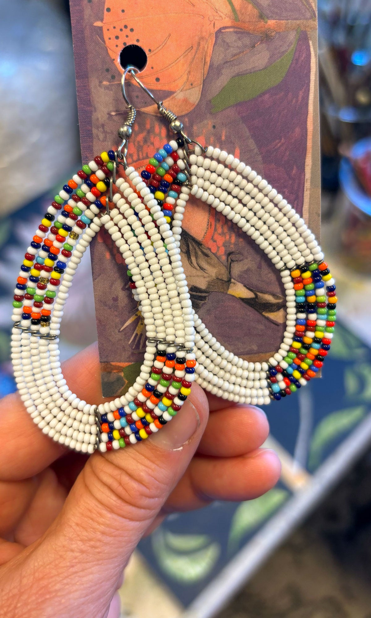 seed 📿 bead earrings - zambia