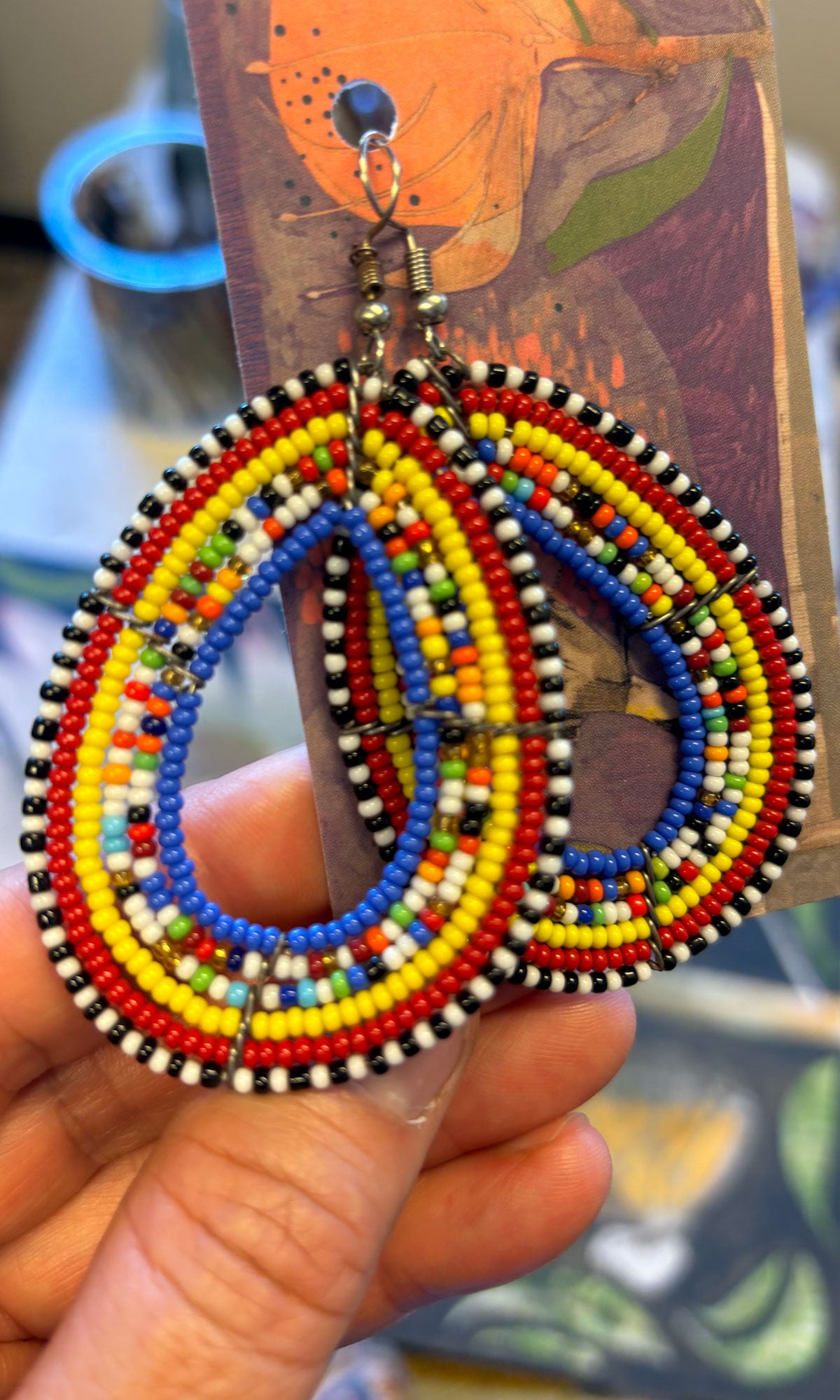 seed 📿 bead earrings - zambia