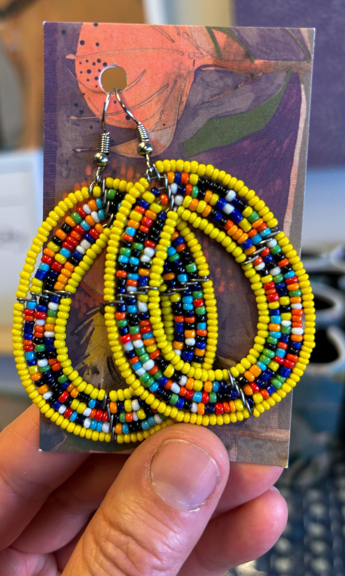 seed 📿 bead earrings - zambia