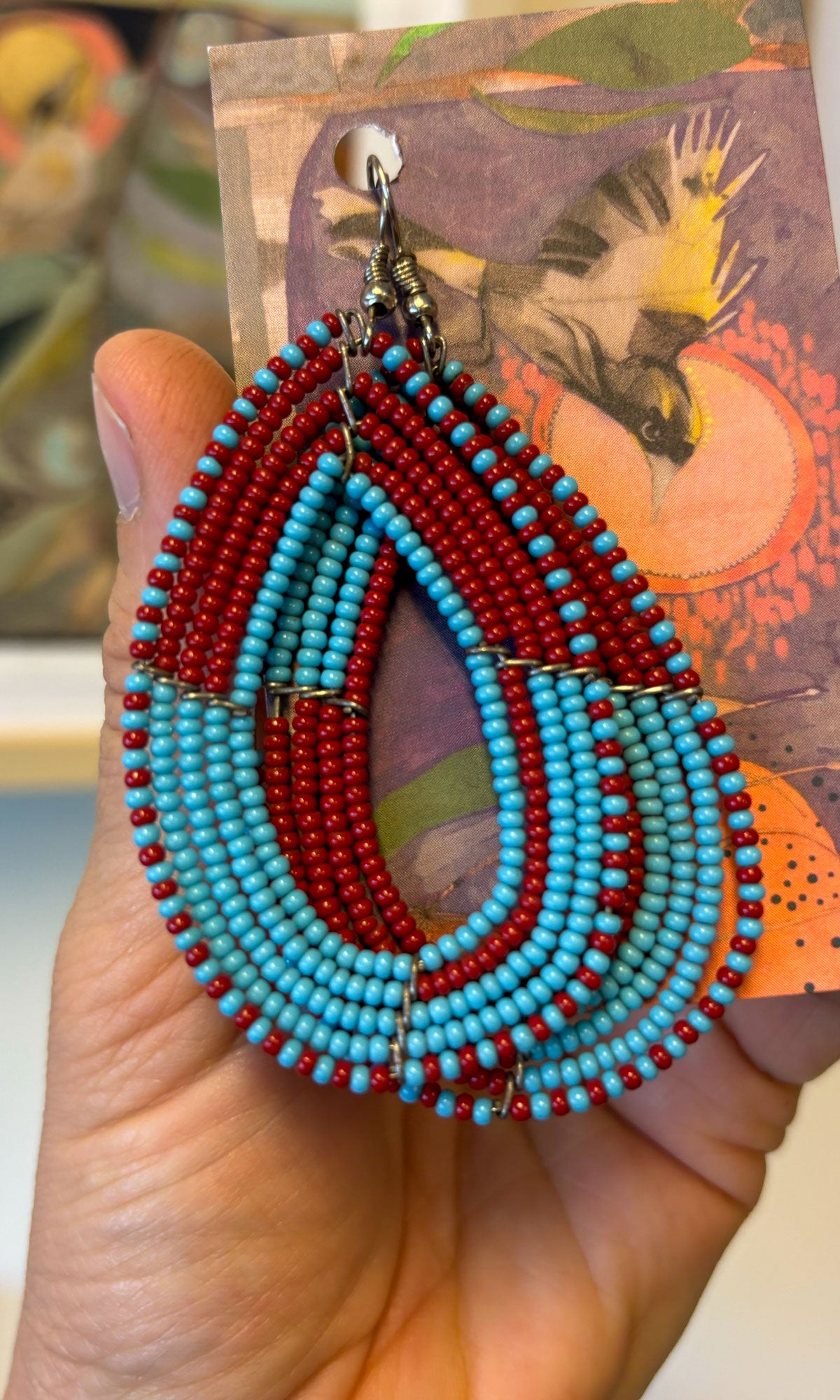 seed 📿 bead earrings - zambia