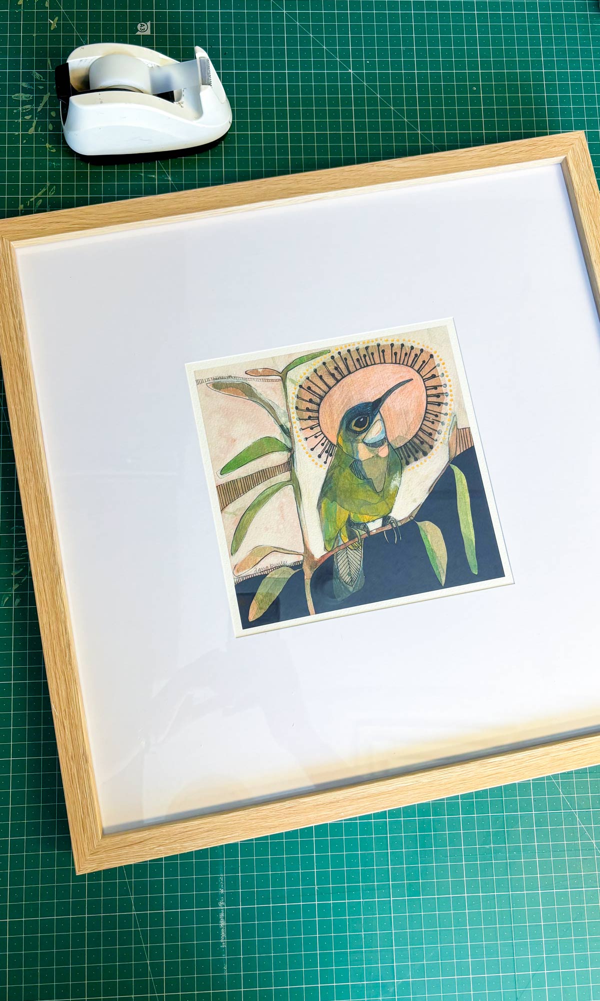 eastern spinebill and eucalyptus - mini print