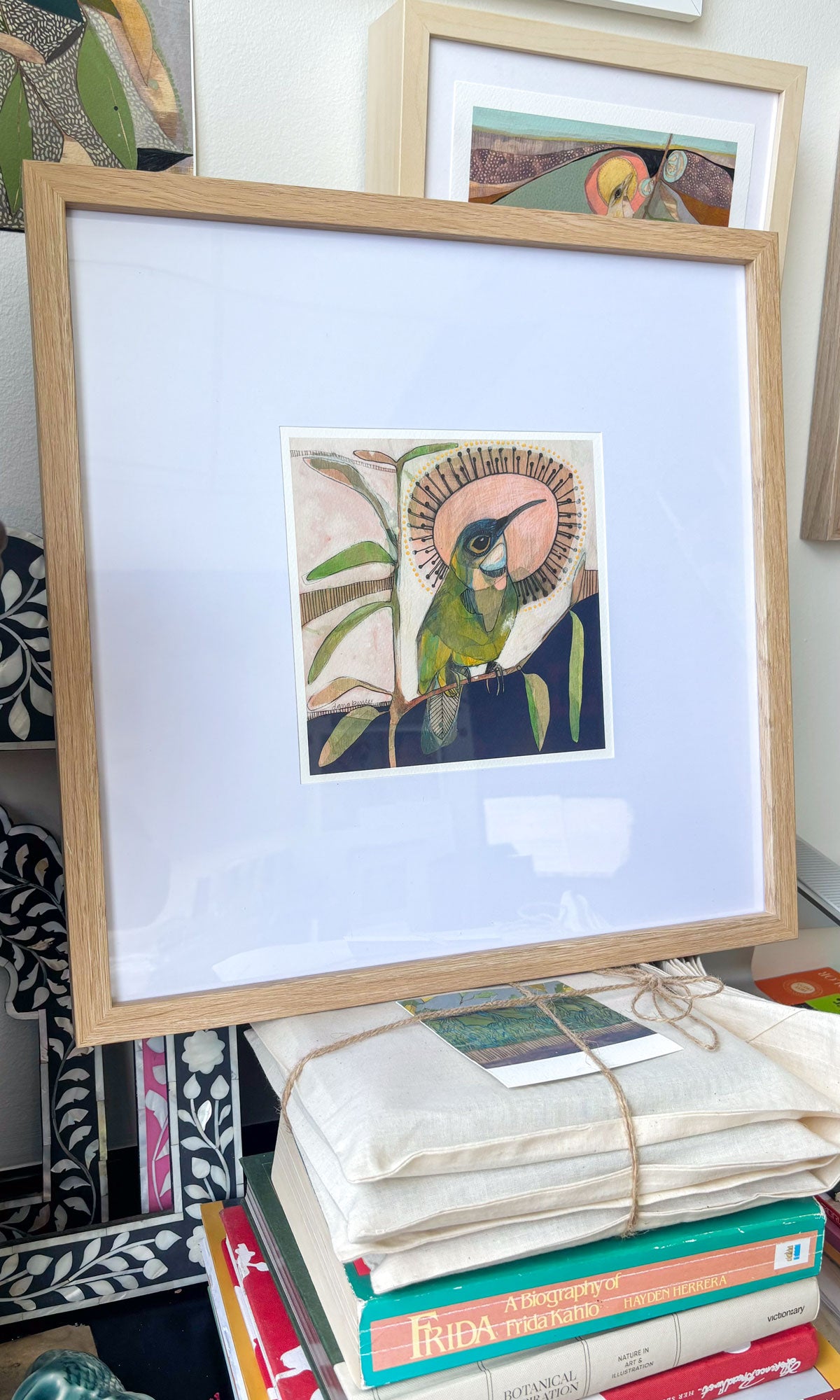 eastern spinebill and eucalyptus - mini print