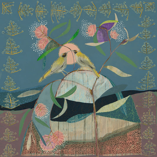 Faith, White-Naped Honeyeaters and Eucalyptus - Edition Print